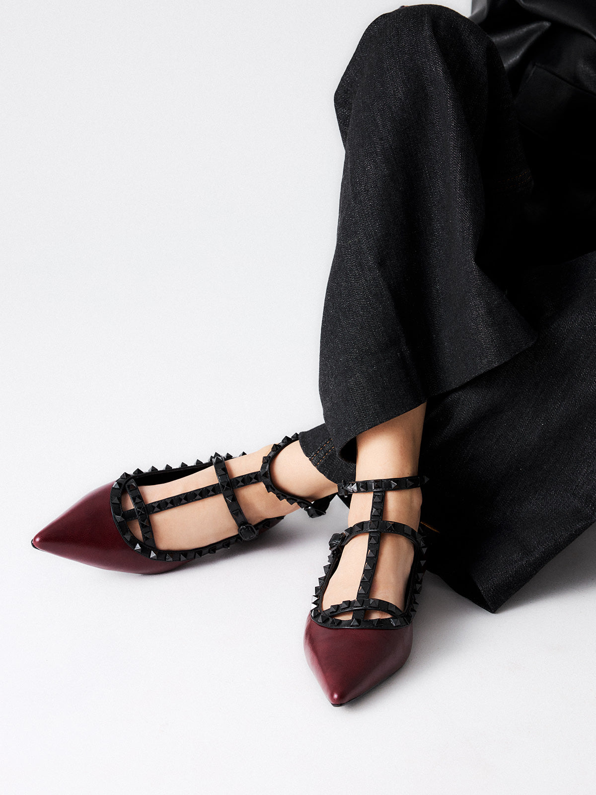 BALLERINAS EXÉ LYNDA-590 BORDEAUX BLACK – Exé Shoes