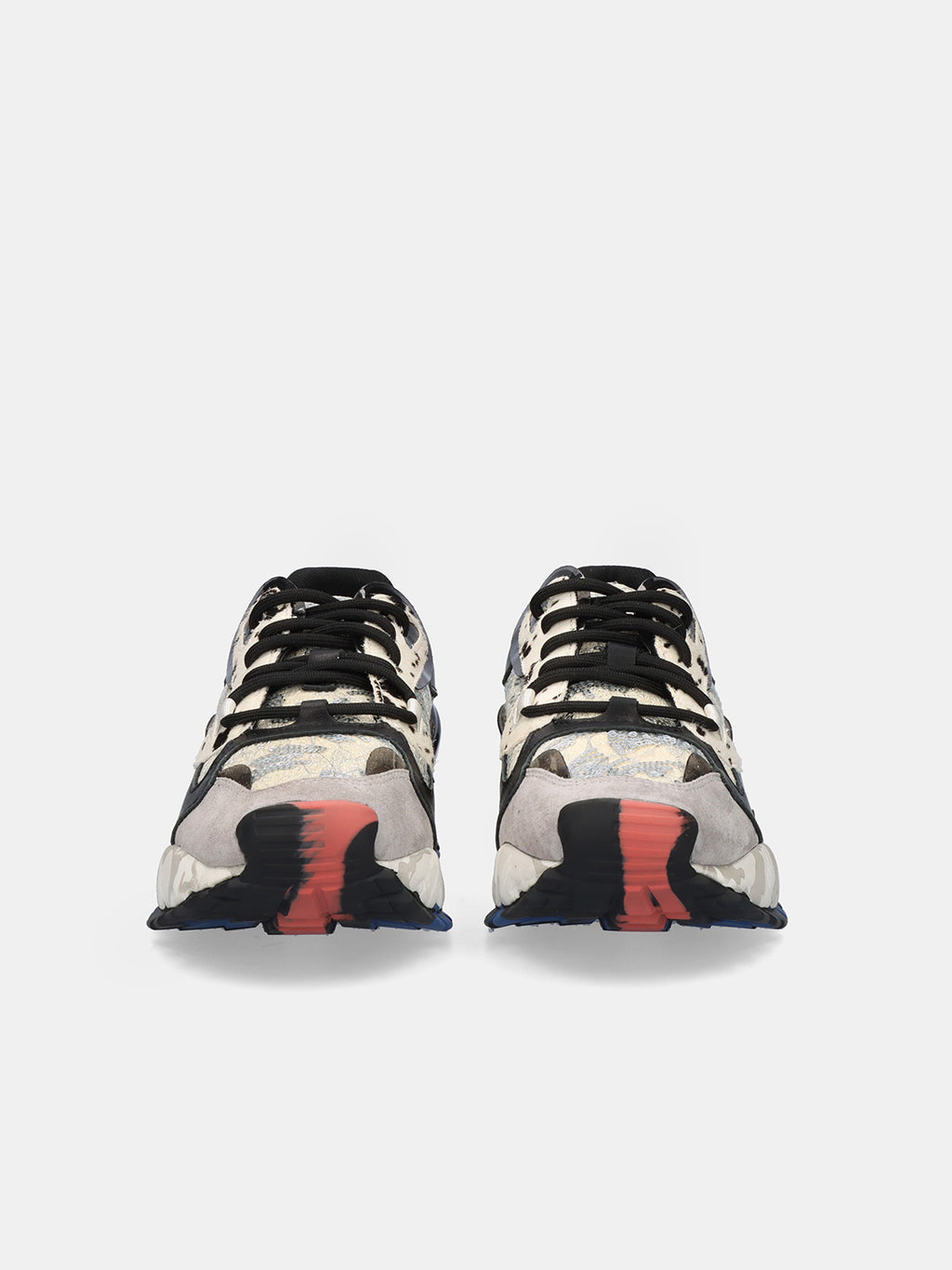 134-10 LEATHER BLACK WHT