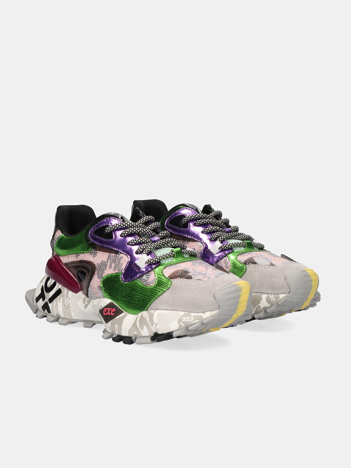 134-10 LEATHER GREEN PINK