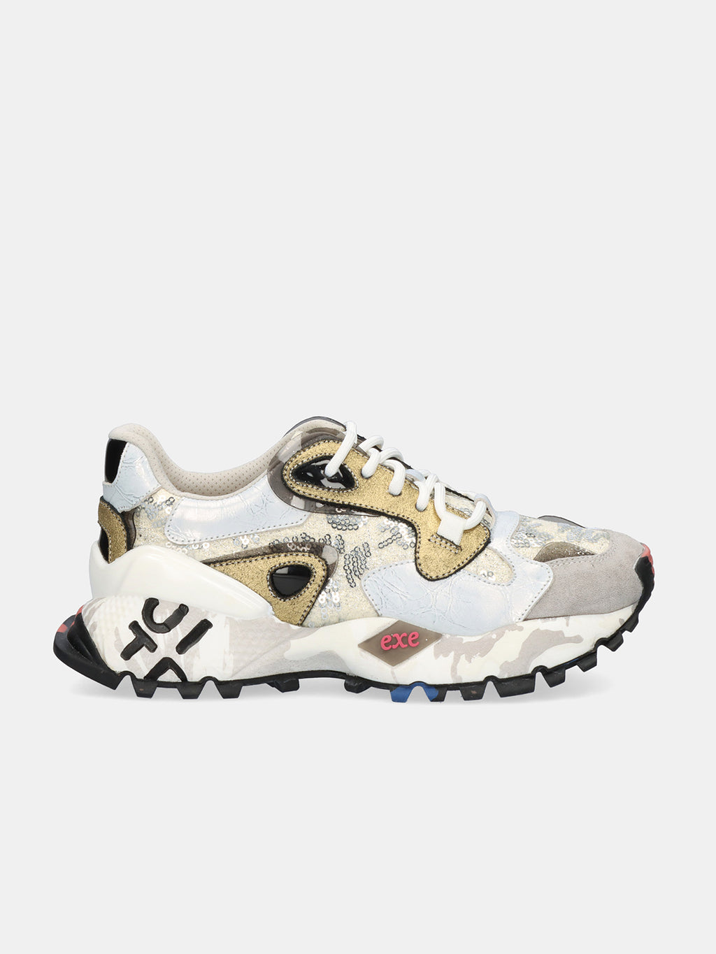 134-10 LEATHER GREY SILVER