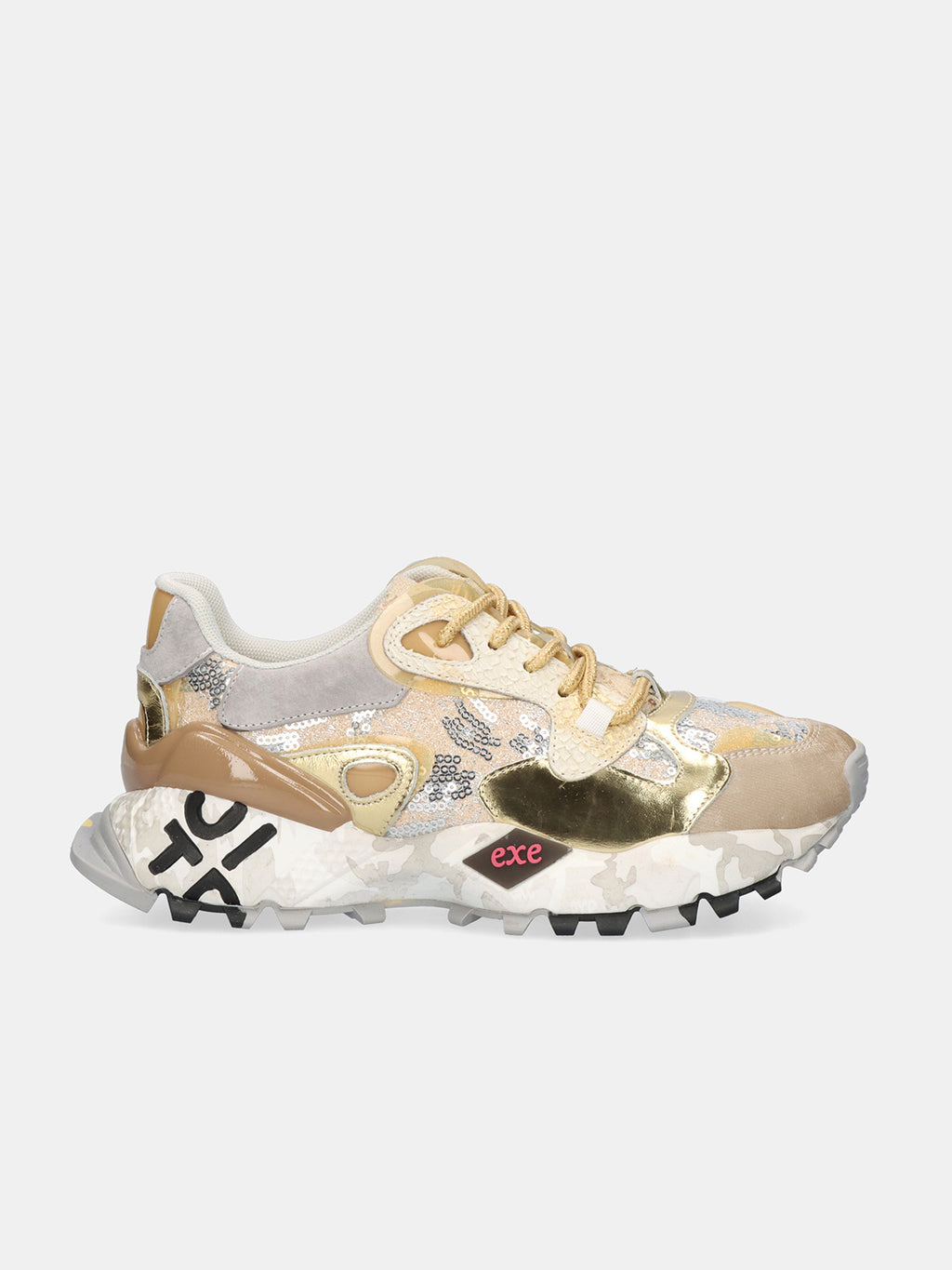 134-10 LEATHER TAUPE GOLD