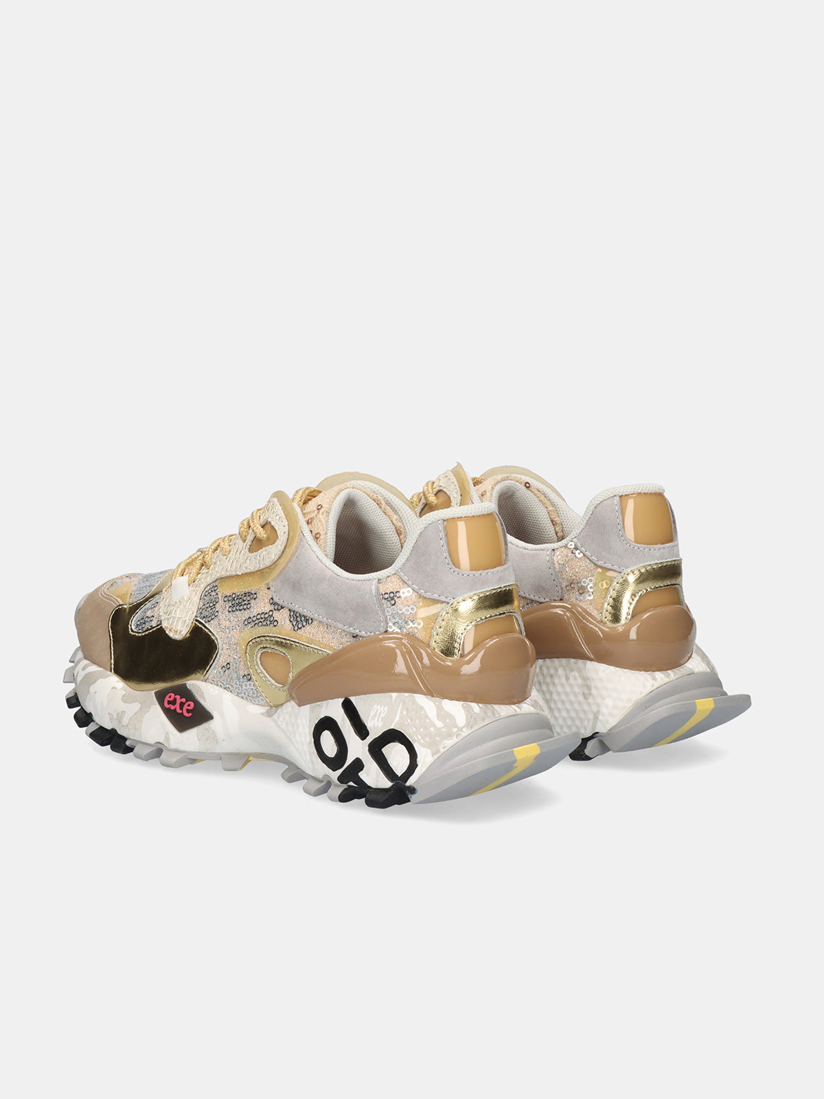 134-10 LEATHER TAUPE GOLD