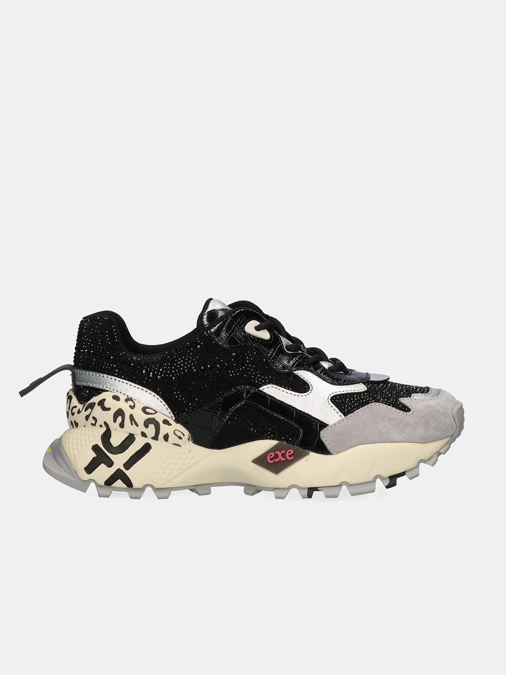 134-115 LEATHER GREY BLACK