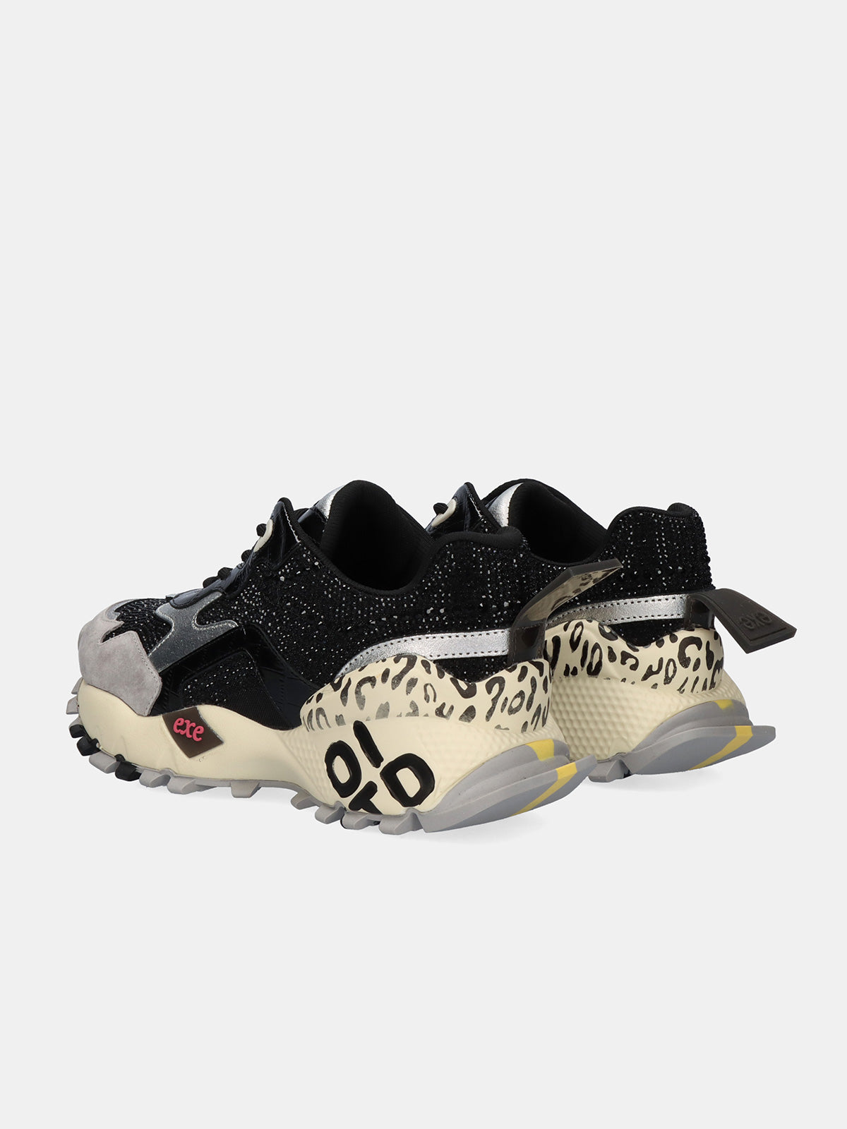 134-115 LEATHER GREY BLACK