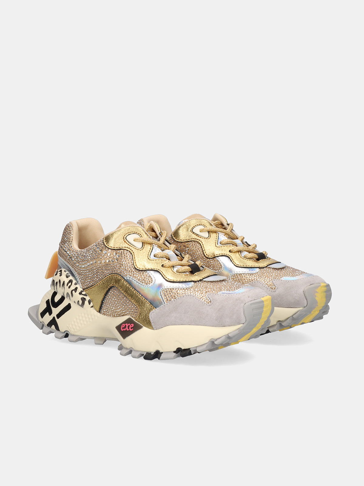 134-115 LEATHER GREY GOLD