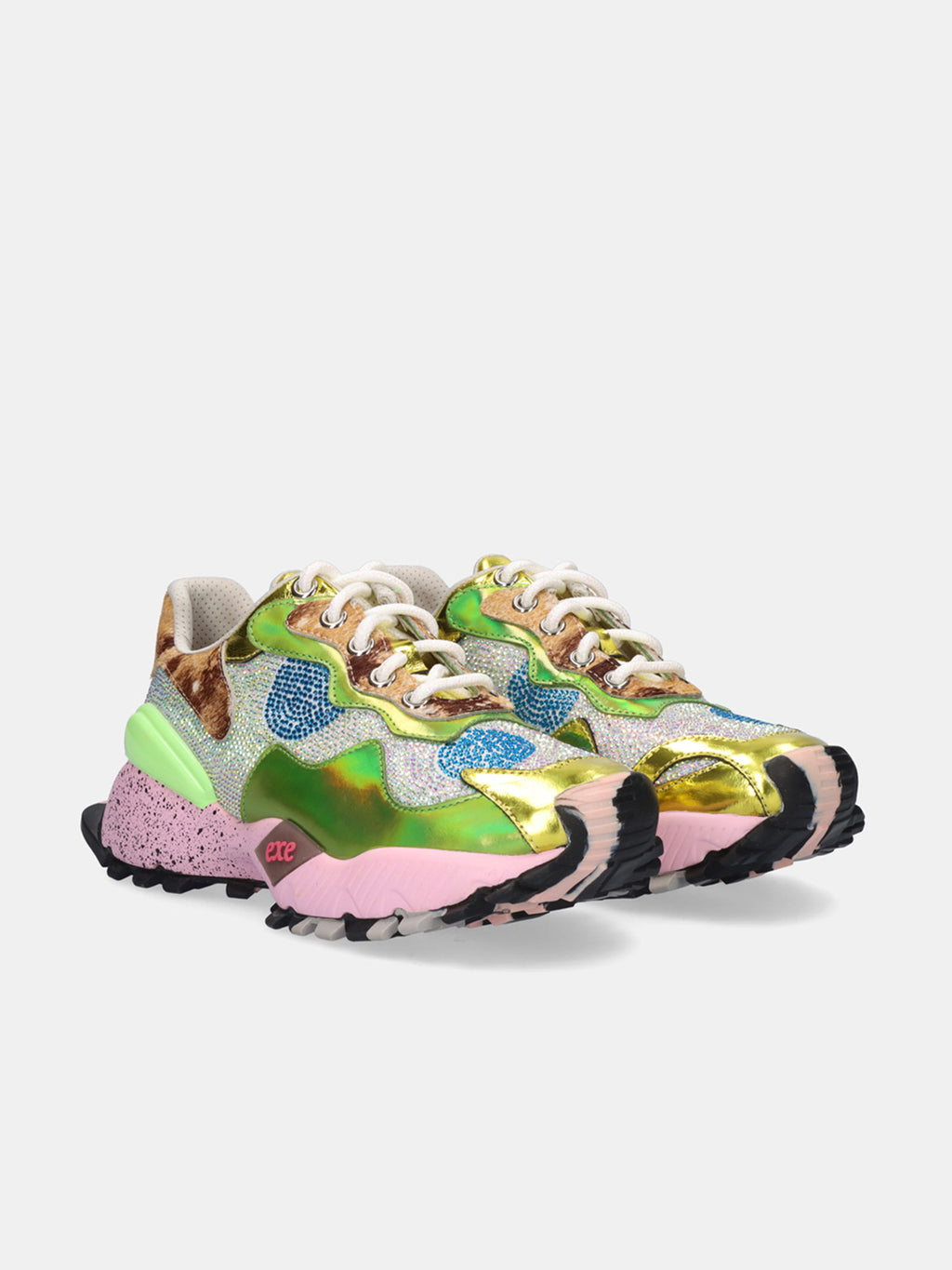 134-18 LEATHER GOLD SILVER