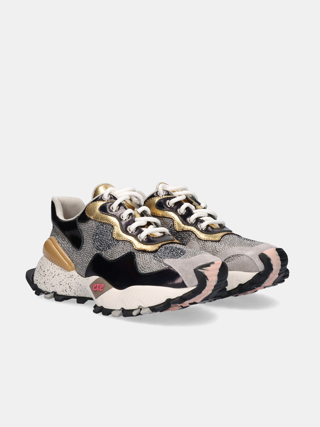 134-18 LEATHER GREY BLACK