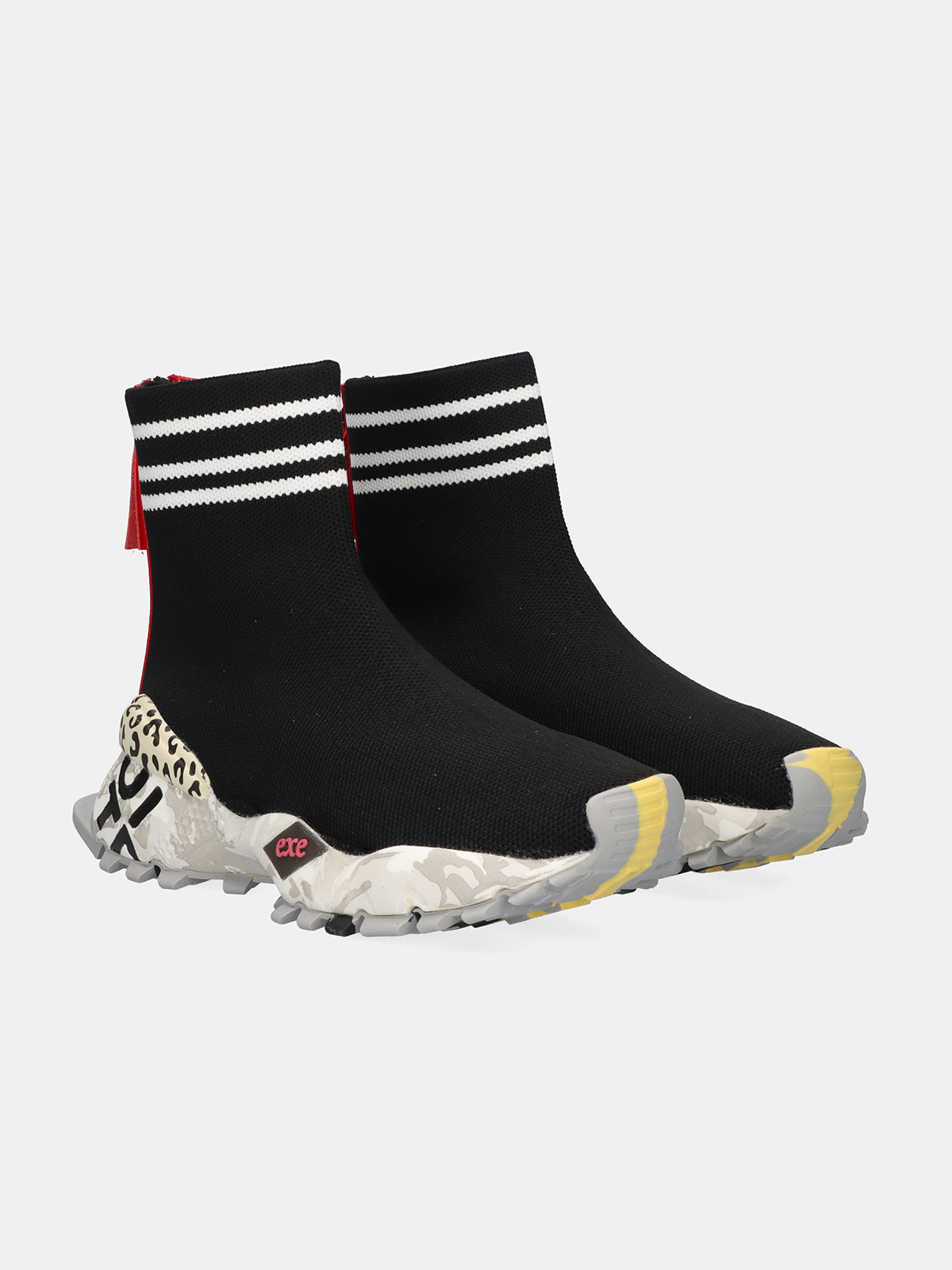 134-203 KNIT BLACK WHITE