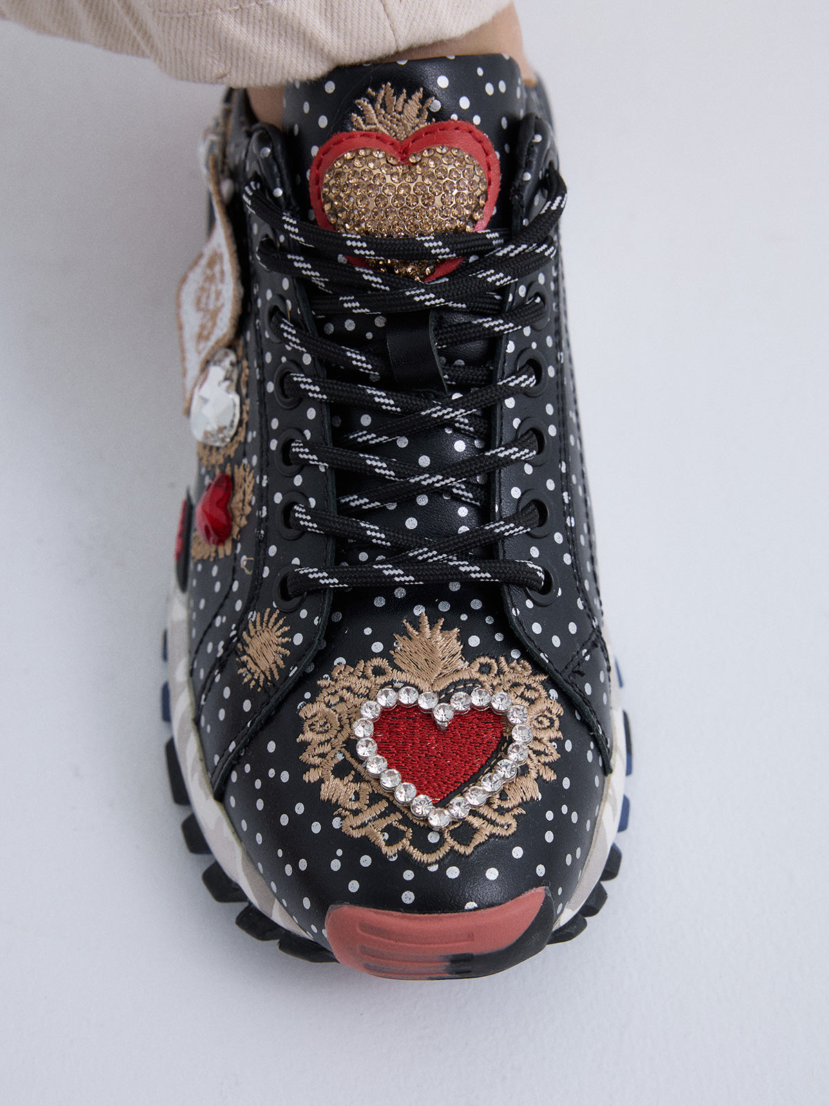 134-211 LEATHER BLACK CHAMPAGNE