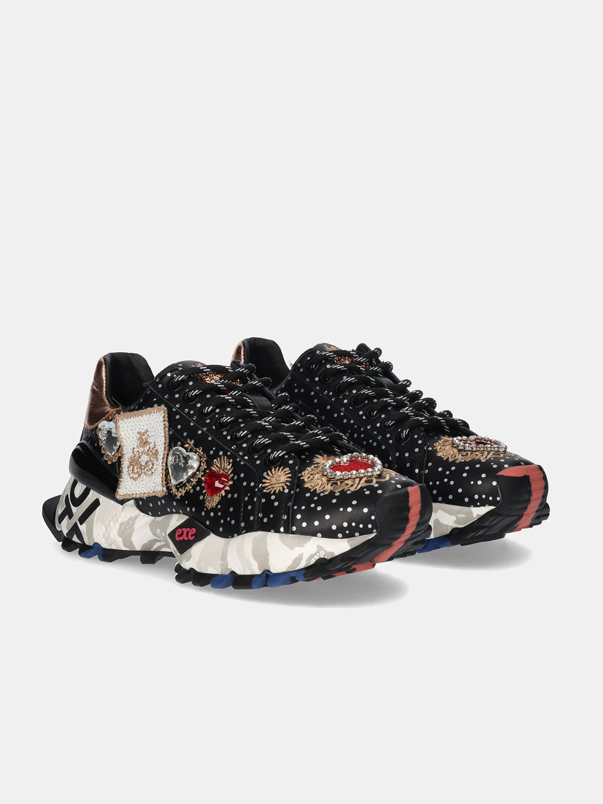134-211 LEATHER BLACK CHAMPAGNE