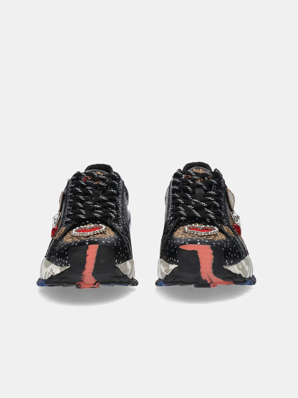 134-211 LEATHER BLACK CHAMPAGNE