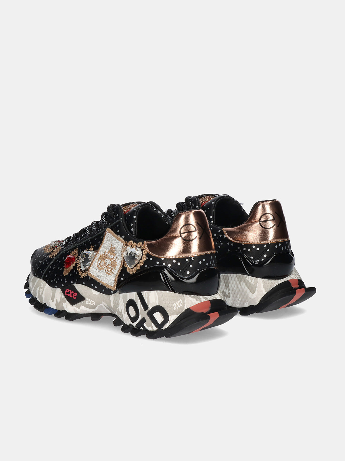 134-211 LEATHER BLACK CHAMPAGNE