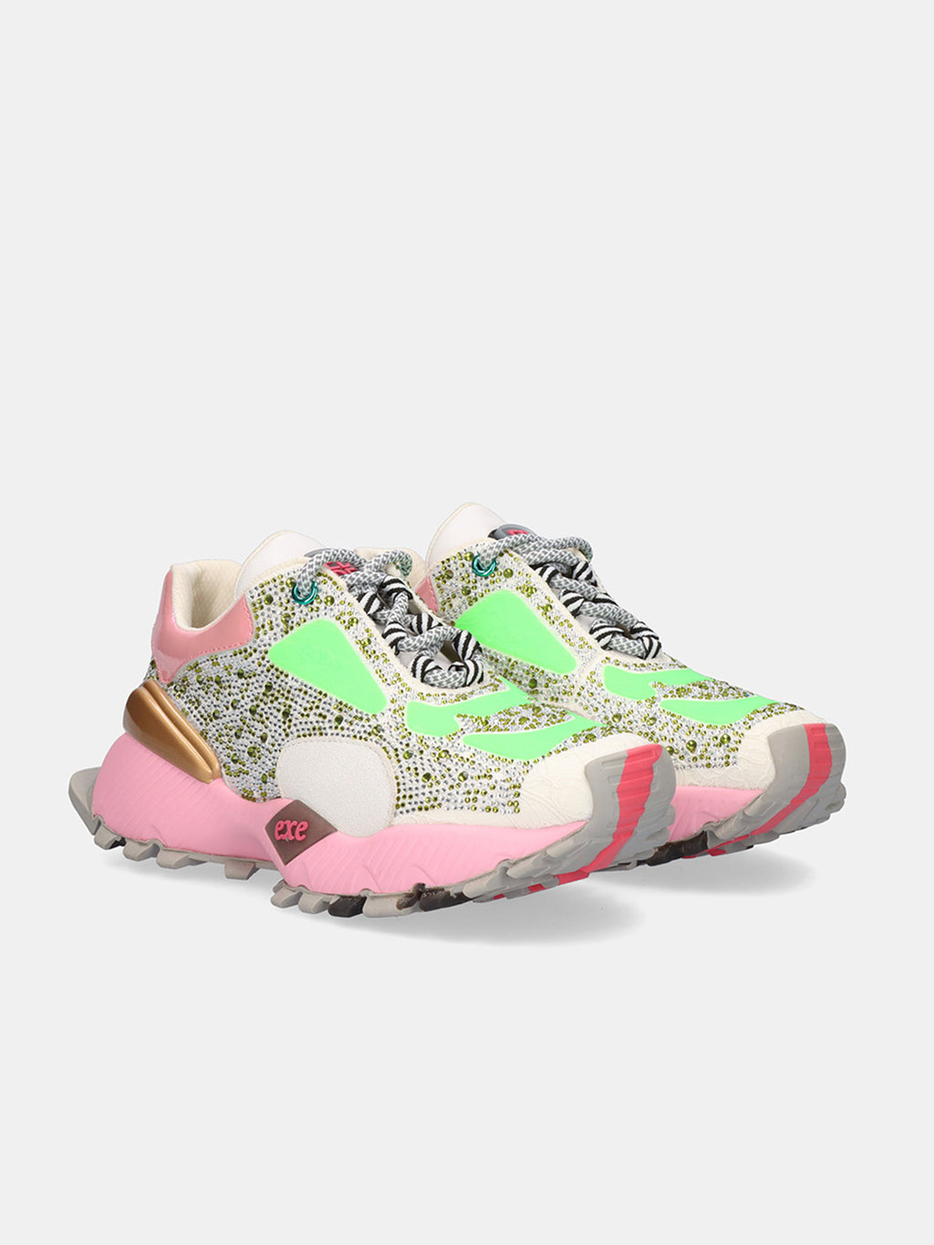 134-23 LEATHER GREEN PINK