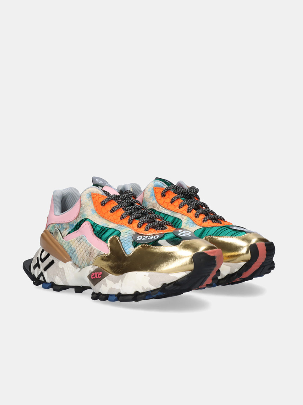 134-28M LEATHER GOLD GREEN