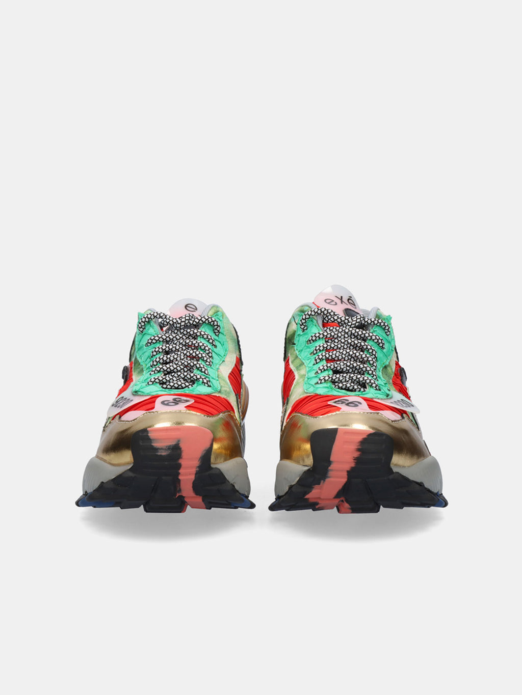 134-28M LEATHER GOLD RED