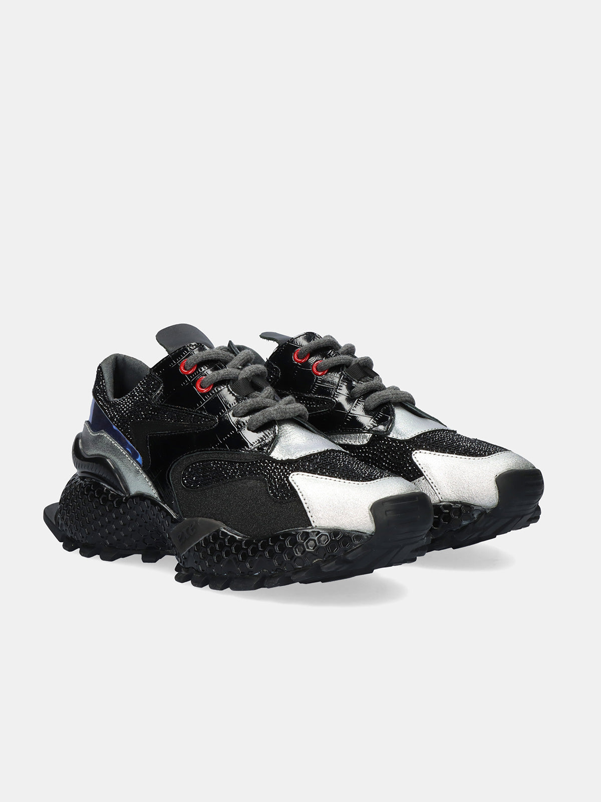 3020-8 LEATHER BLACK SILVER