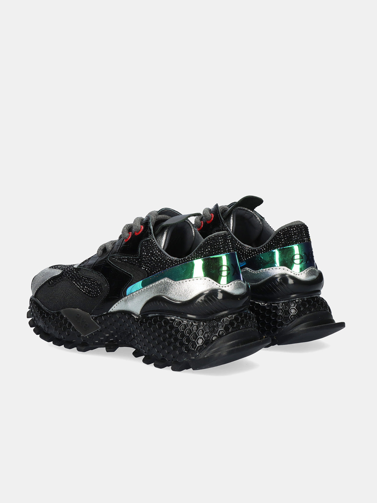 3020-8 LEATHER BLACK SILVER