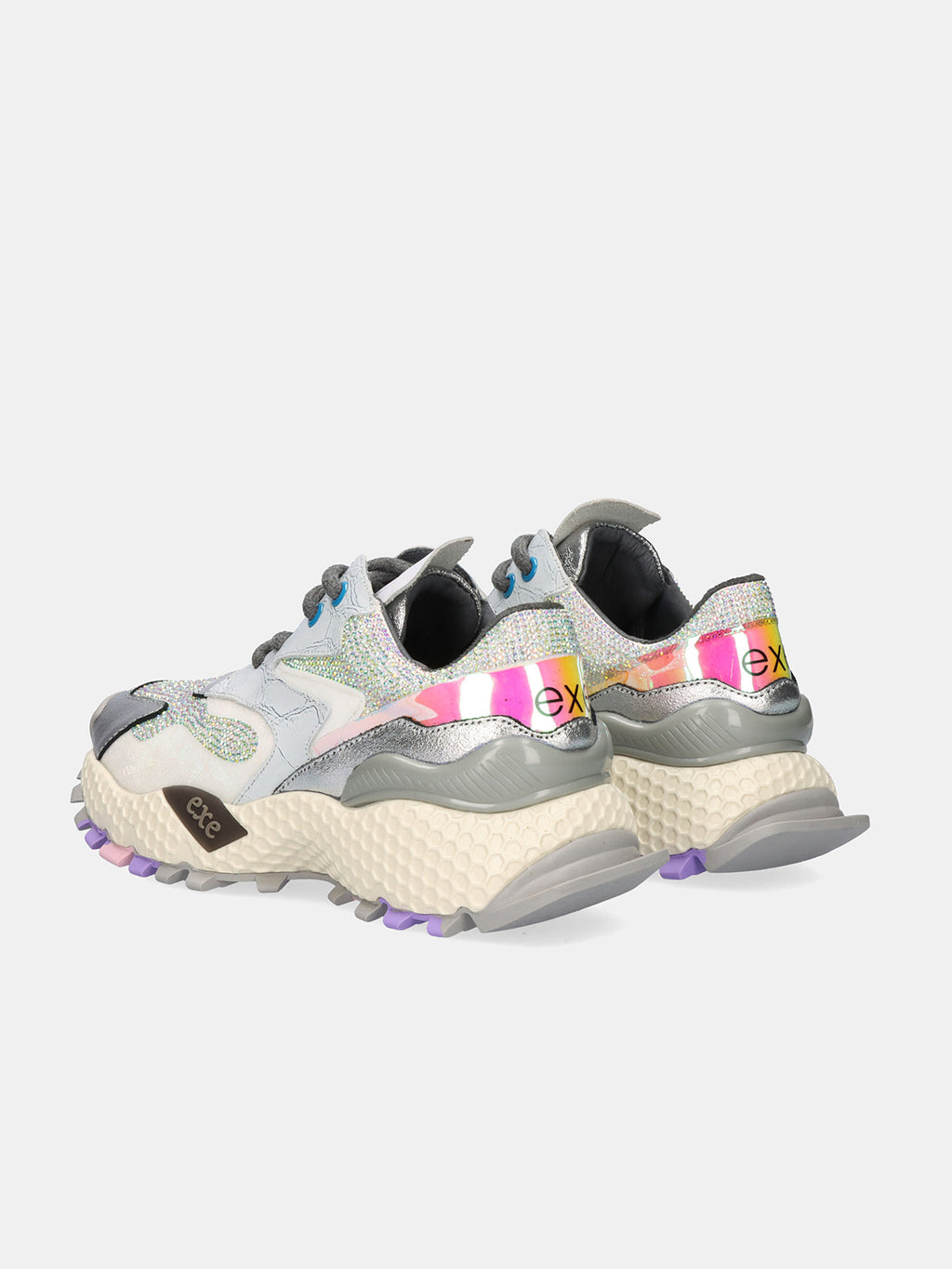 3020-8A LEATHER SILVER WHITE