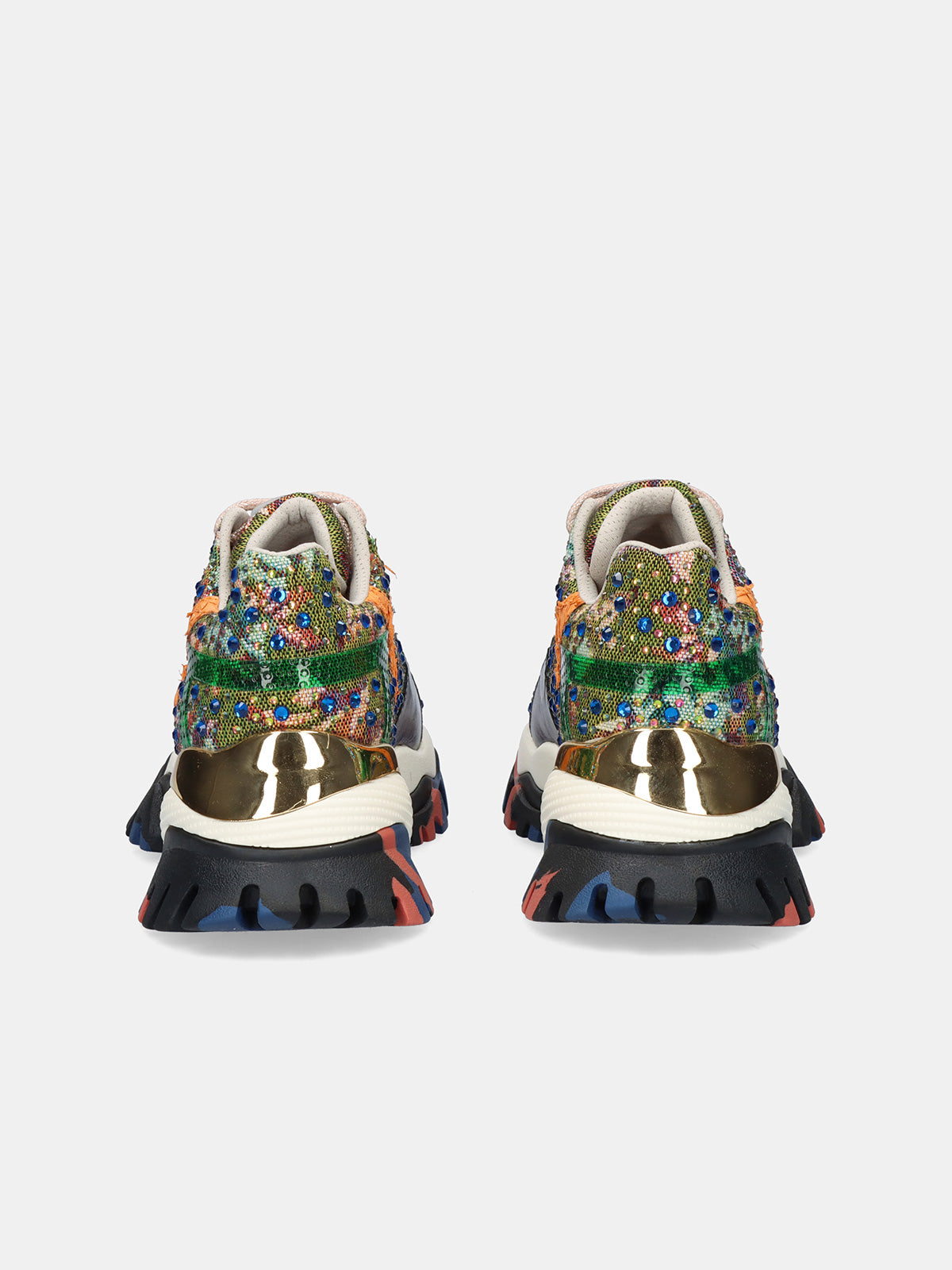 3925-3 LEATHER GREEN ORANGE