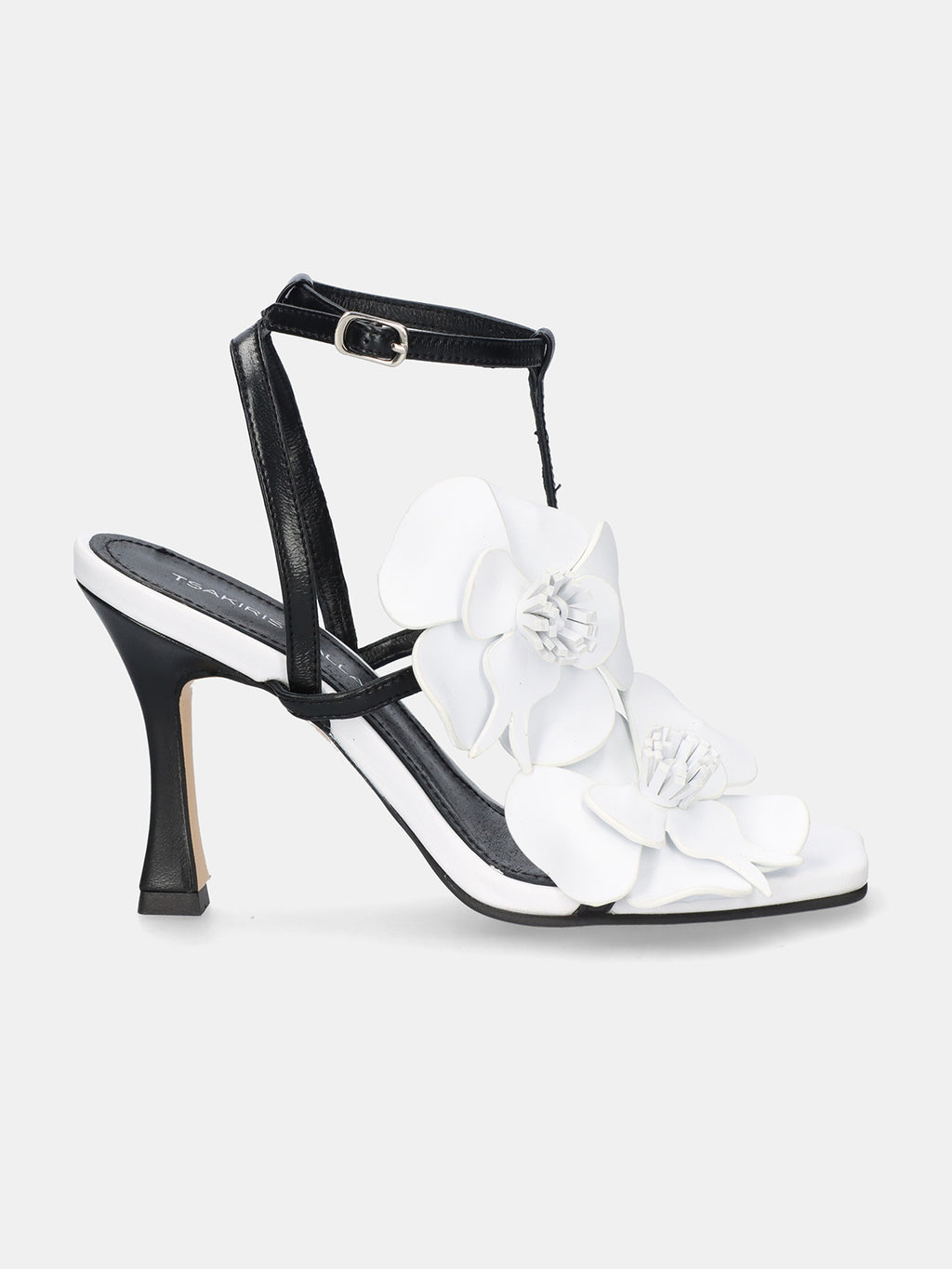 534 SELENA LEATHER BLACK WHITE