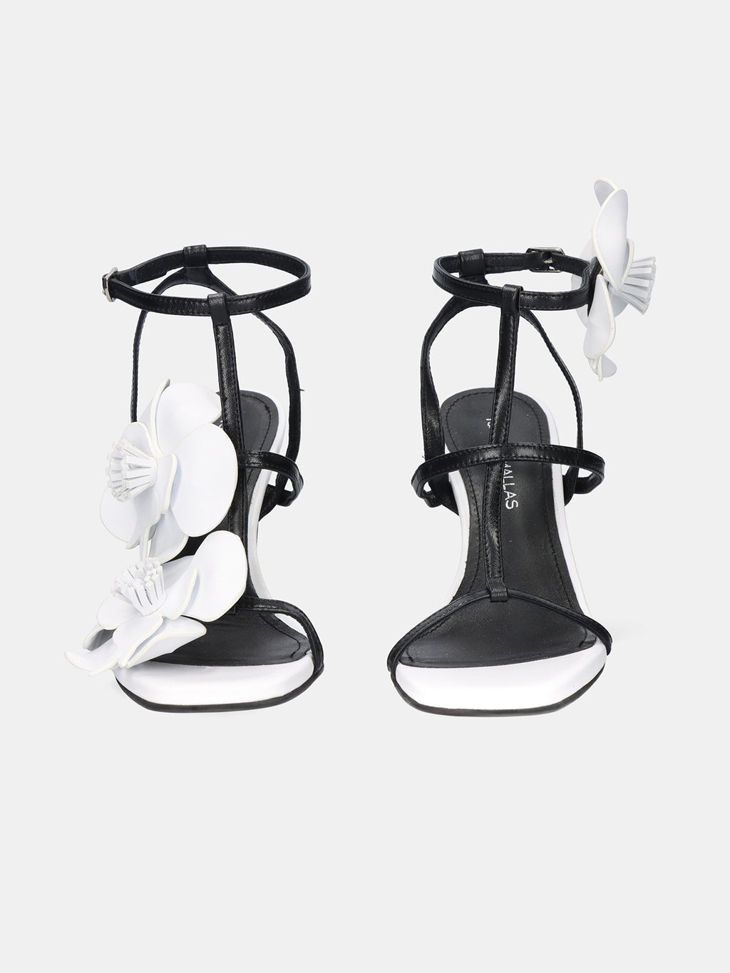 534 SELENA LEATHER BLACK WHITE