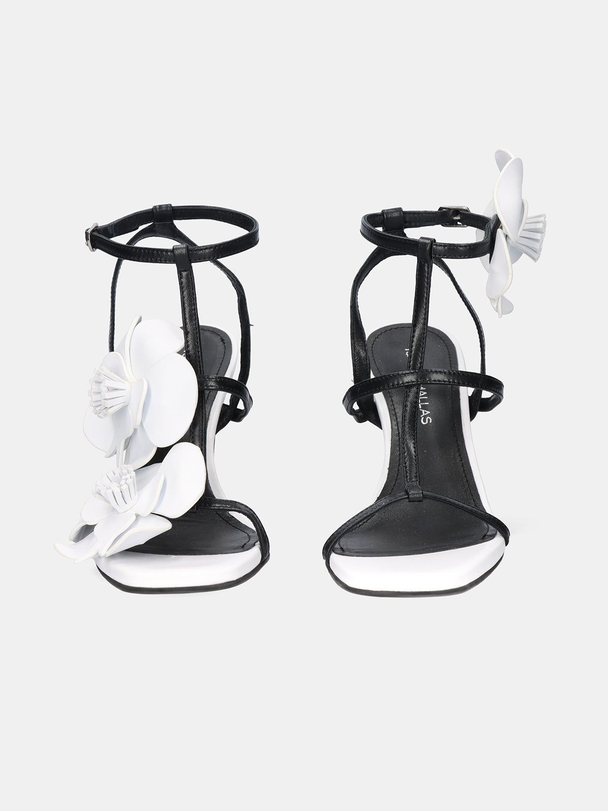 534 SELENA LEATHER BLACK WHITE
