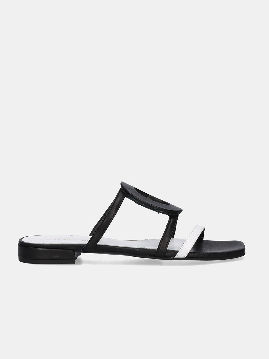 580 FEDRA LEATHER BLACK WHITE