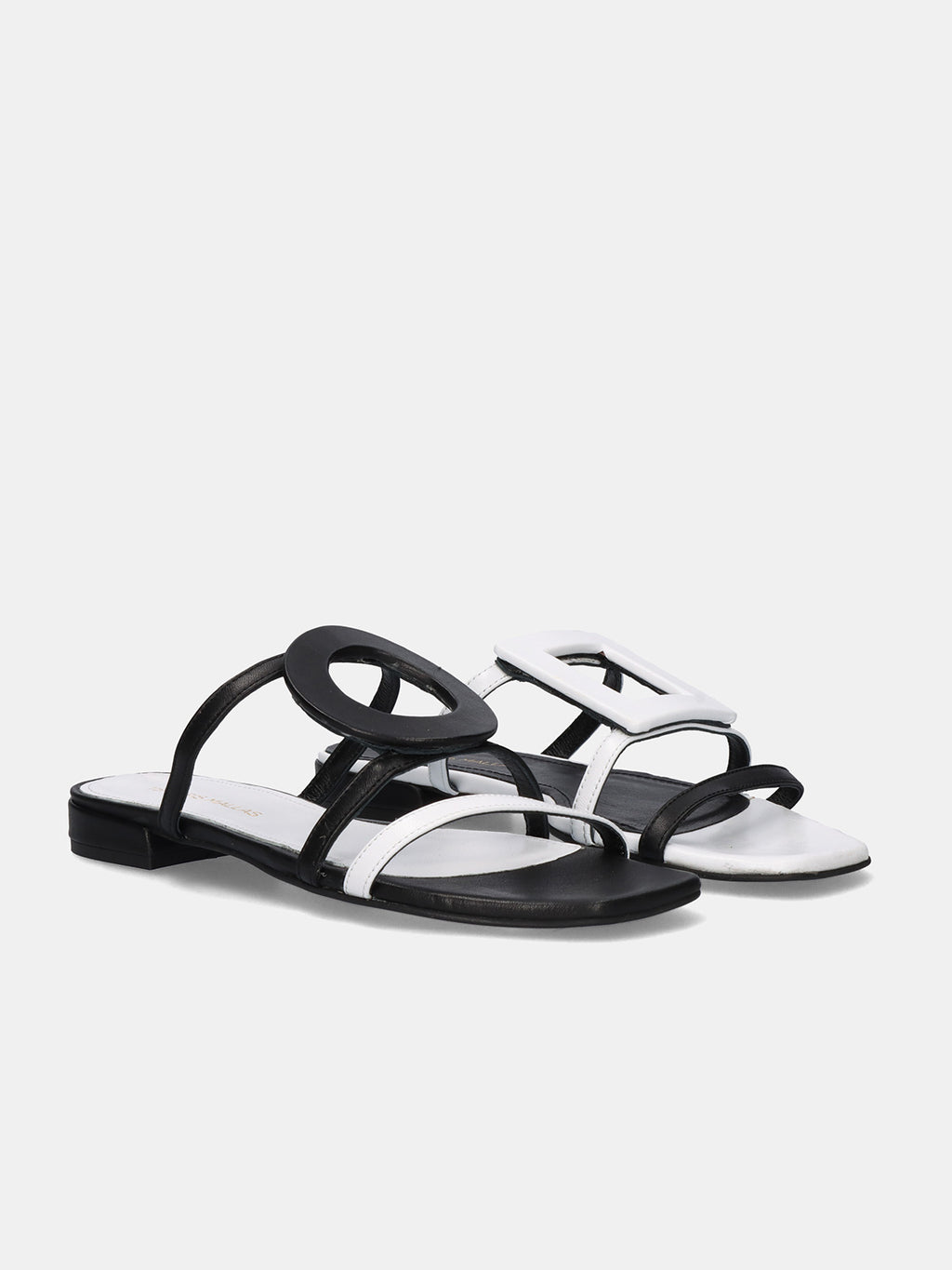 580 FEDRA LEATHER BLACK WHITE