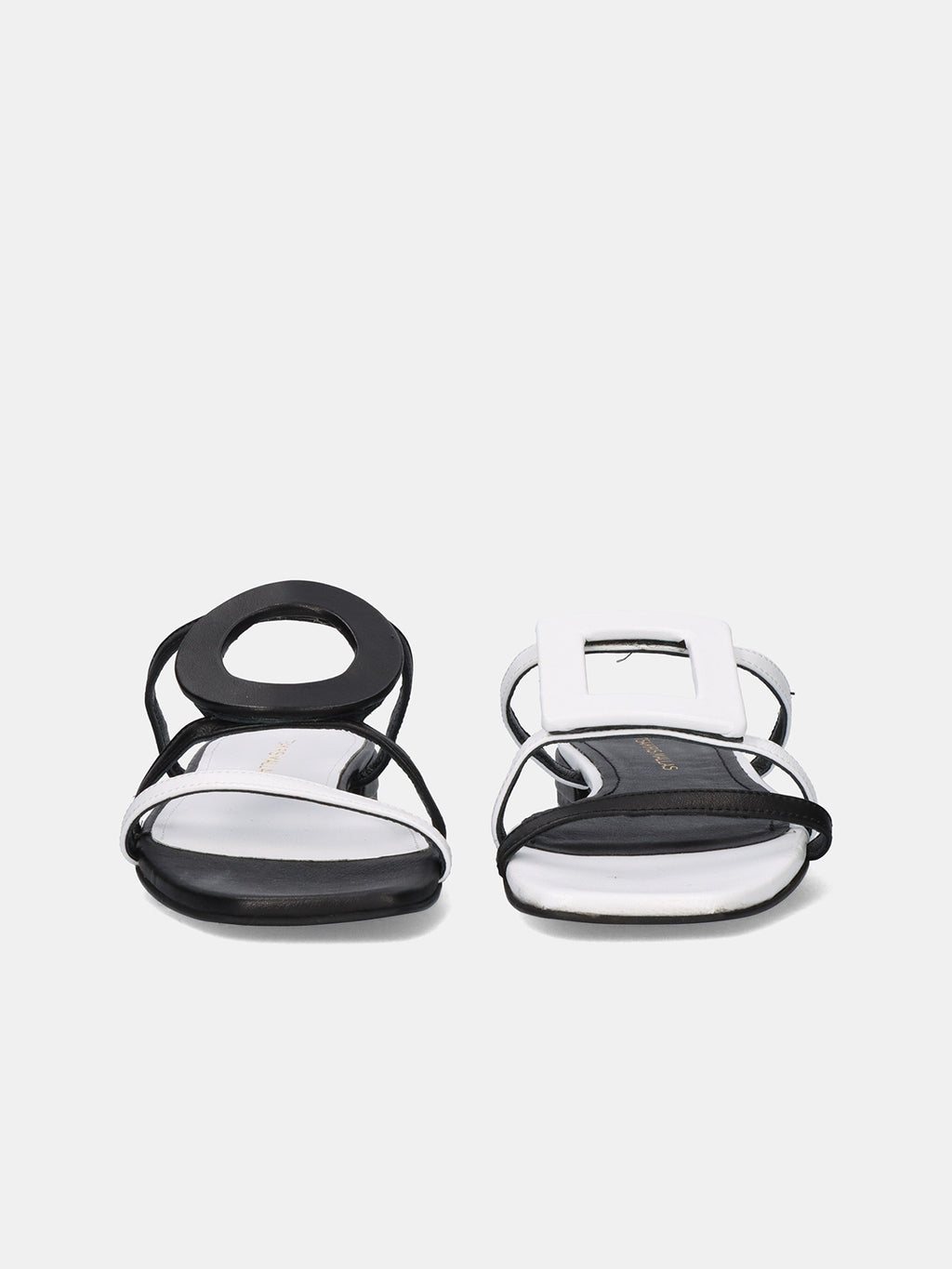 580 FEDRA LEATHER BLACK WHITE