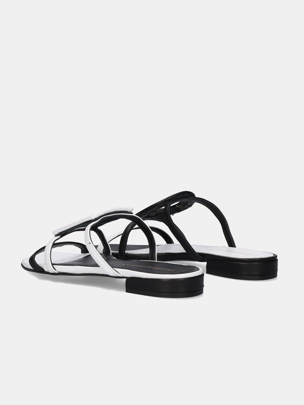 580 FEDRA LEATHER BLACK WHITE