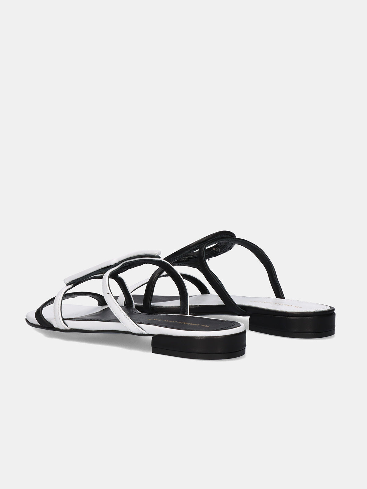 580 FEDRA LEATHER BLACK WHITE