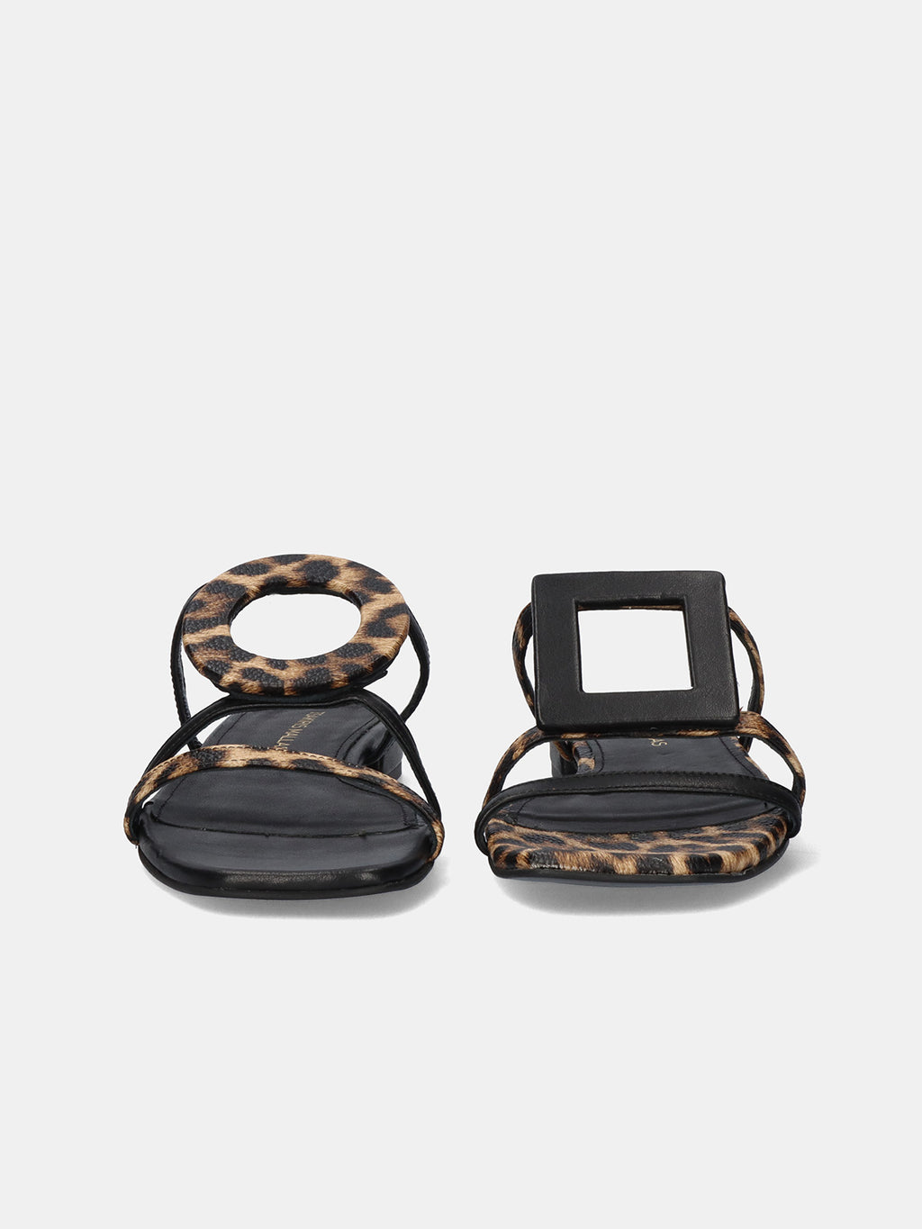580 FEDRA LEATHER LEOPARD BLACK