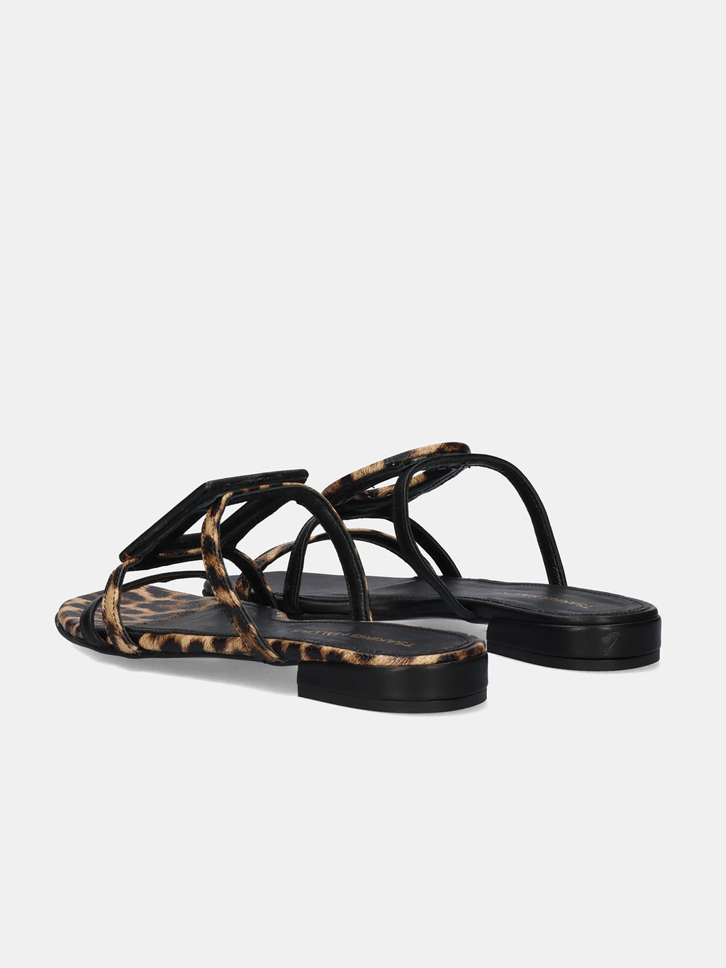 580 FEDRA LEATHER LEOPARD BLACK