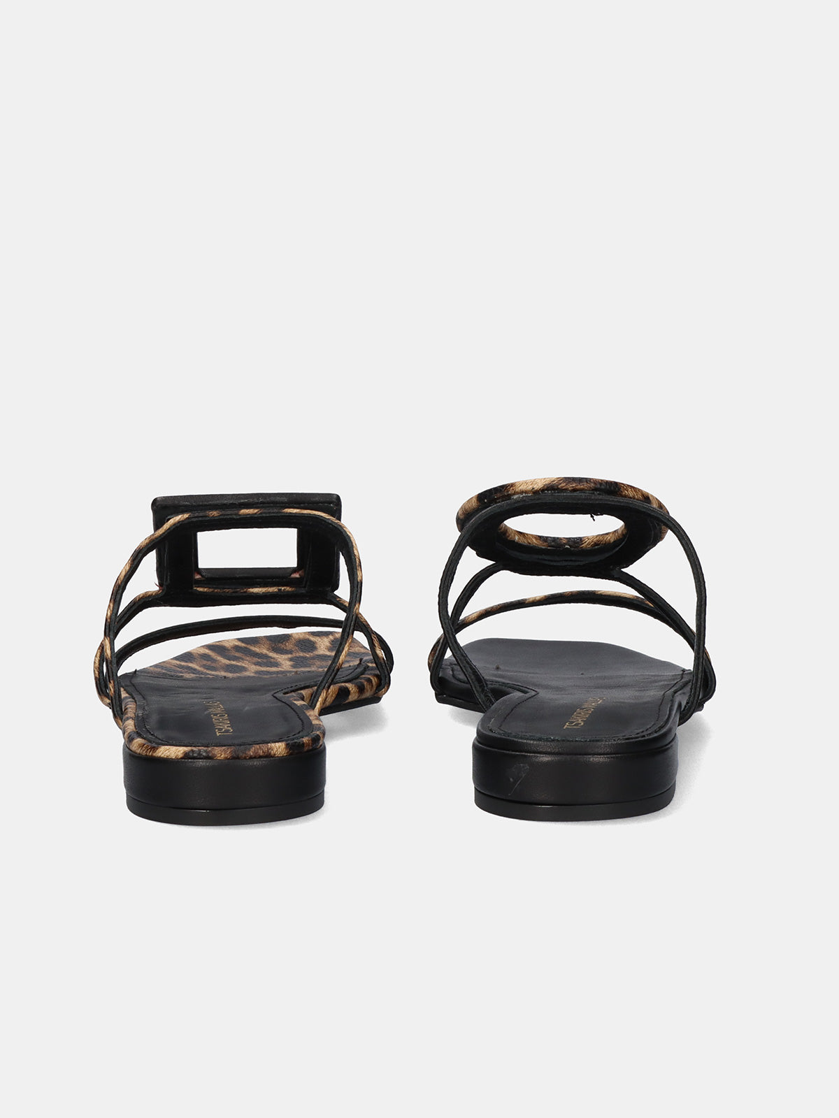 580 FEDRA LEATHER LEOPARD BLACK
