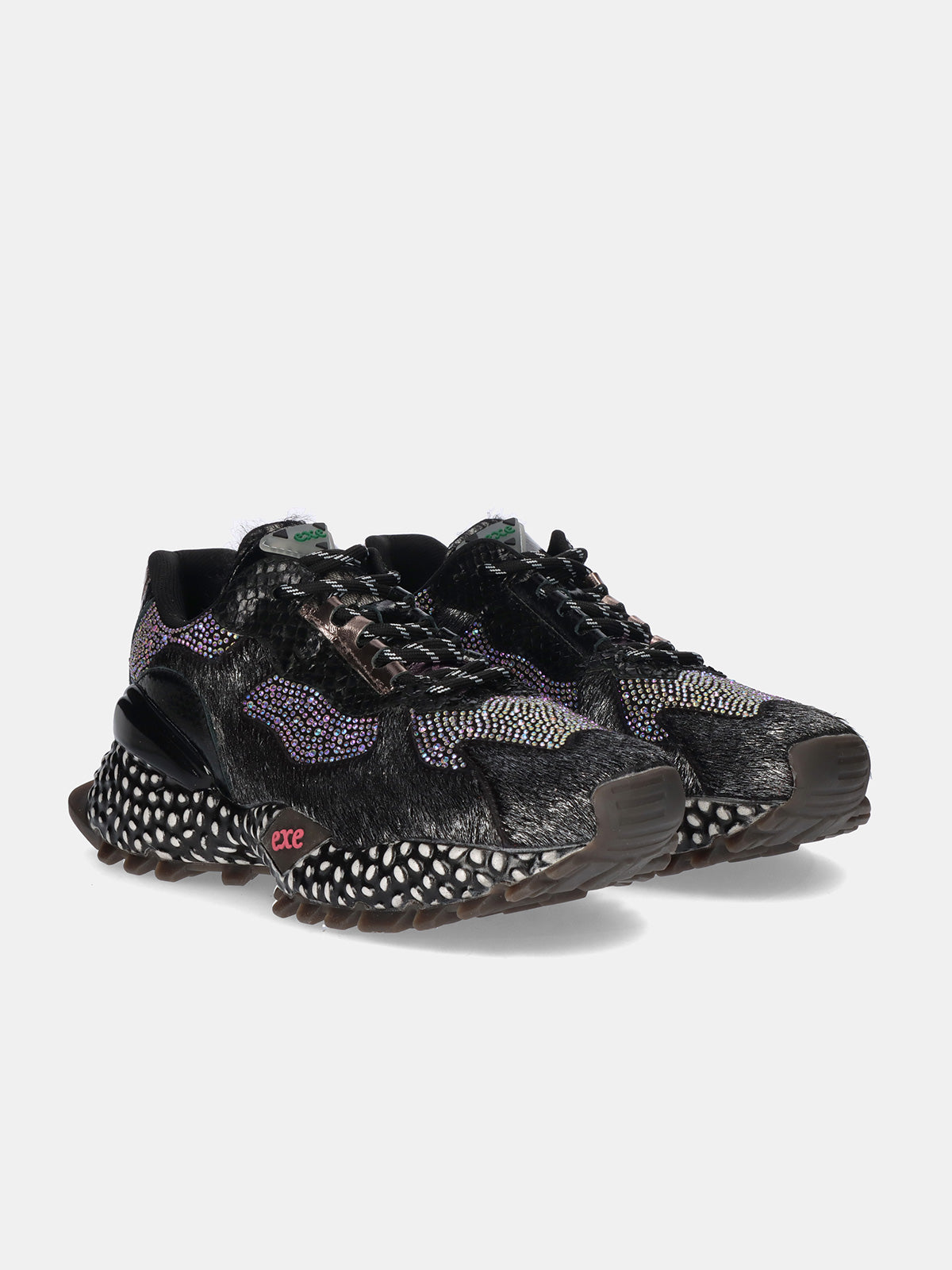 928-12 LEATHER BLACK PURPLE