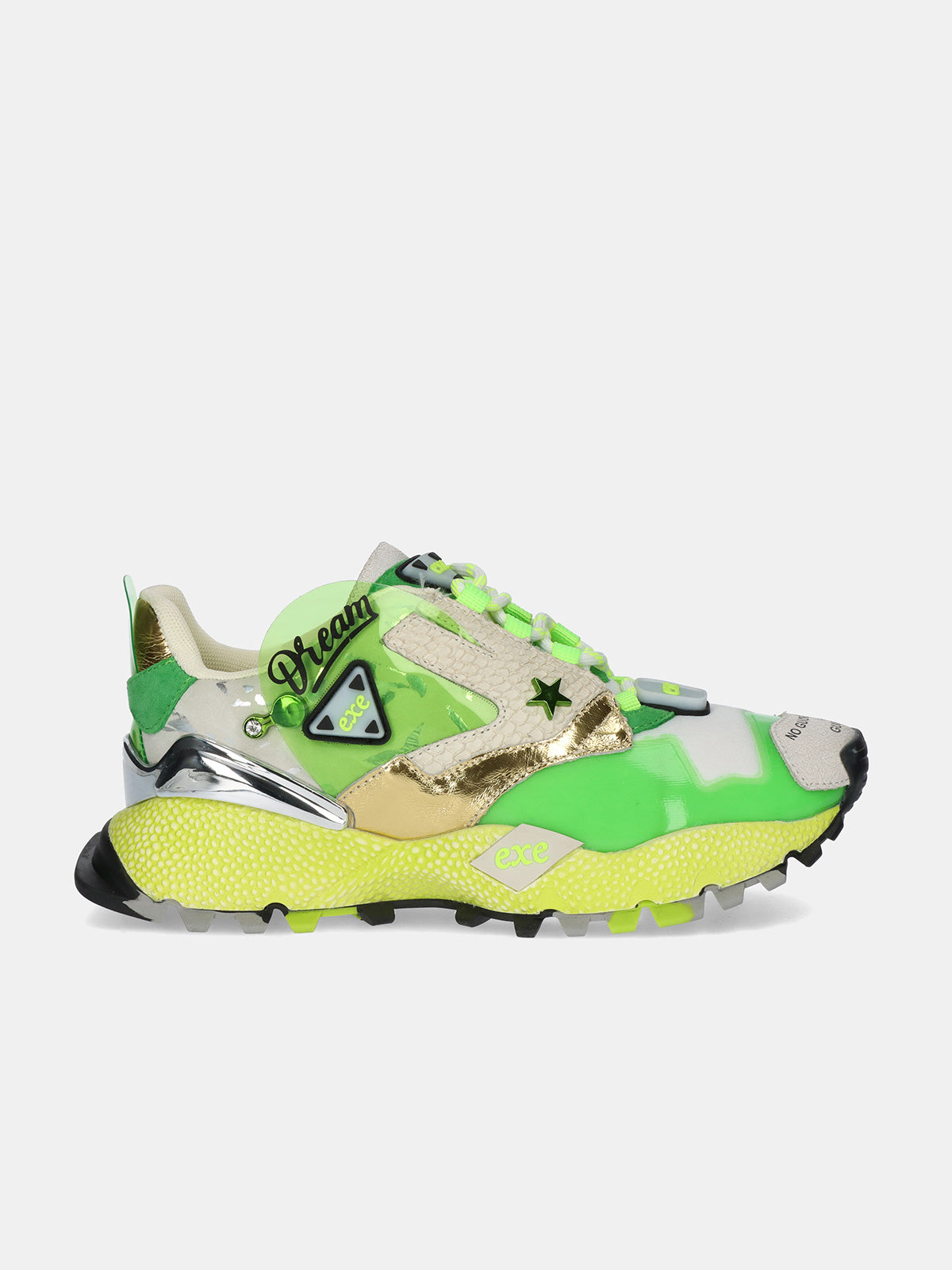 928-3 LEATHER GREEN WHITE