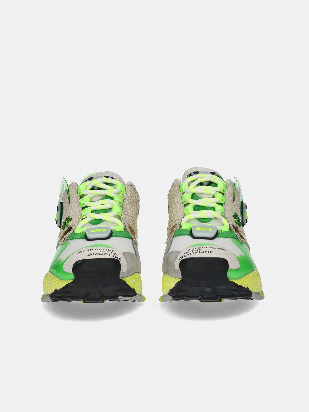 928-3 LEATHER GREEN WHITE