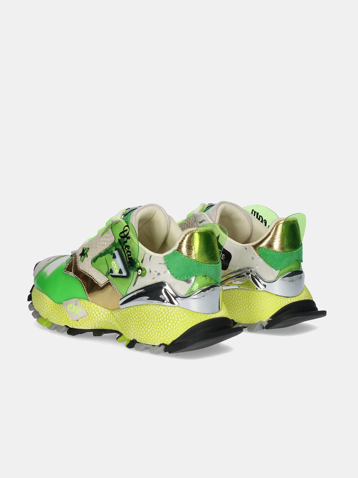 928-3 LEATHER GREEN WHITE