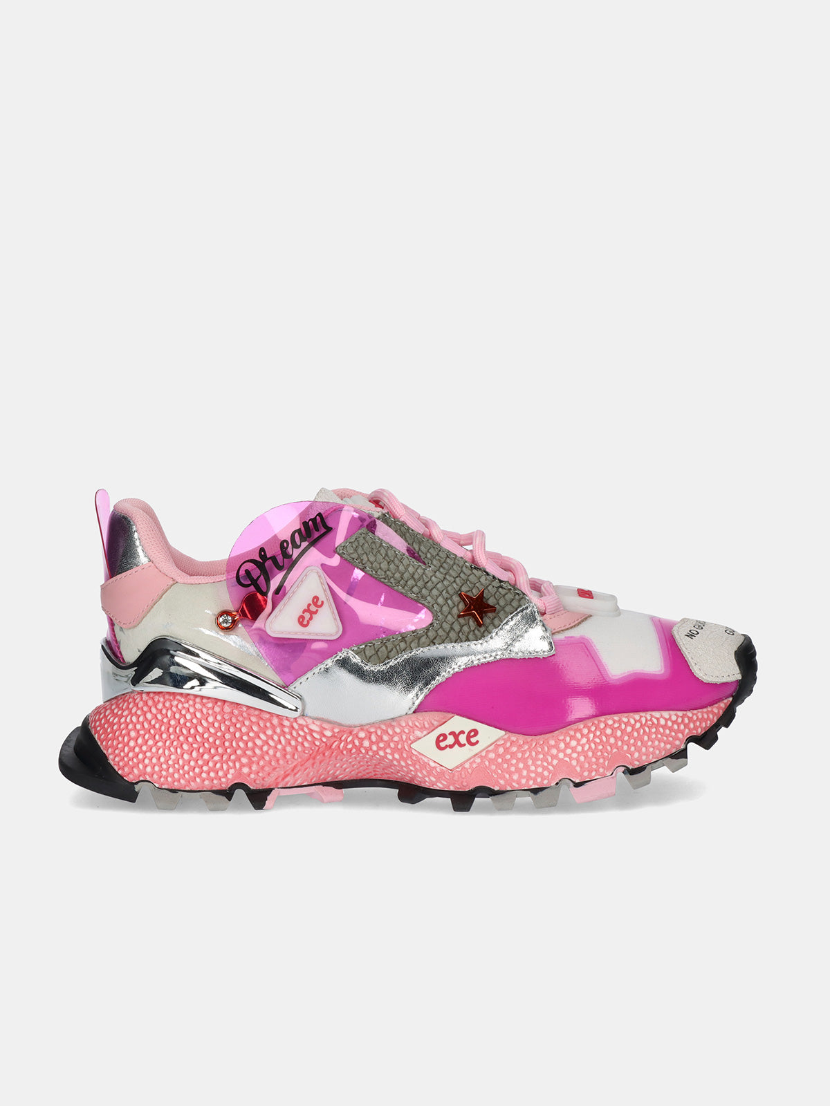 928-3 LEATHER PINK WHITE