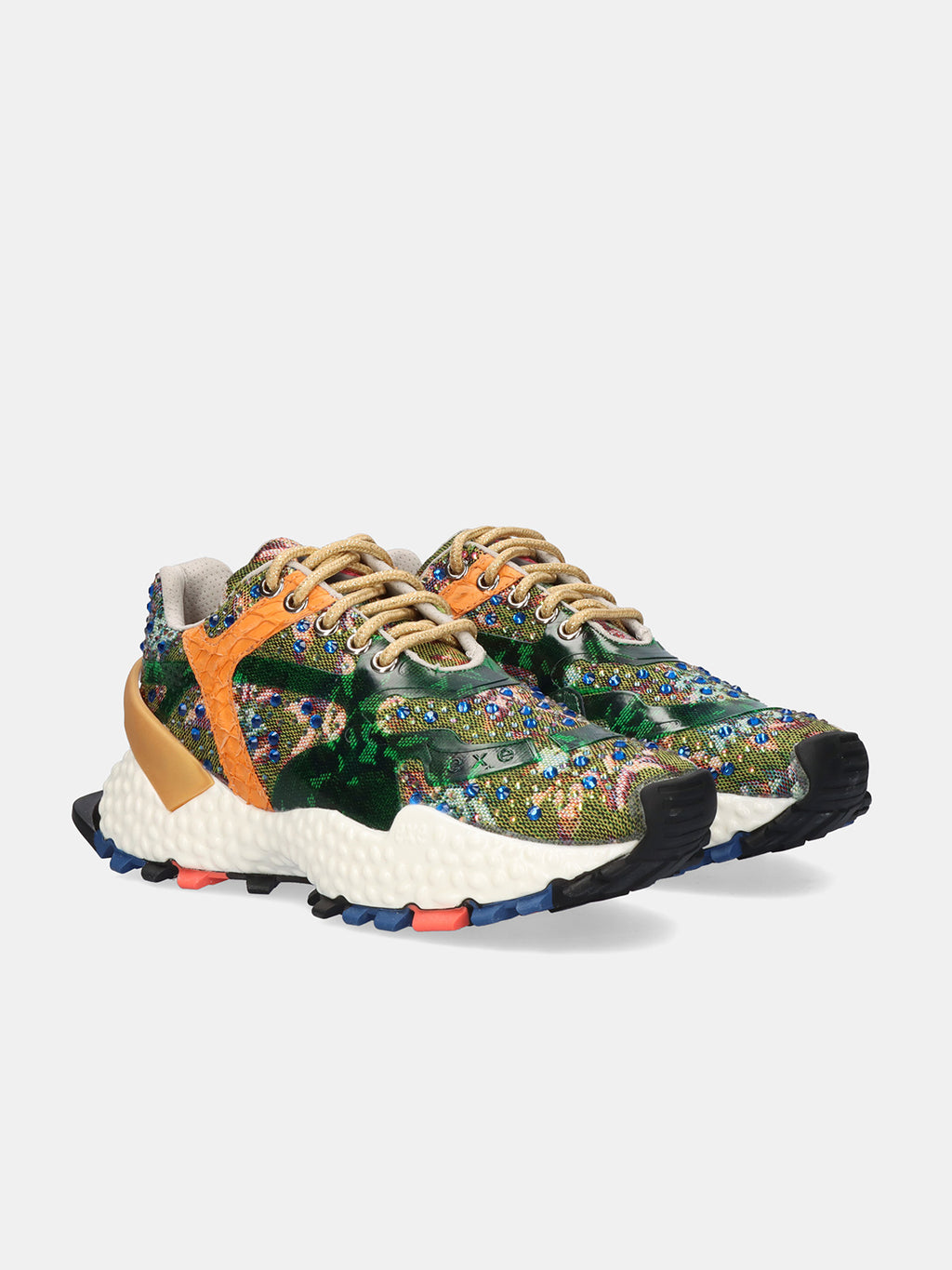 999-3 LEATHER GREEN ORANGE