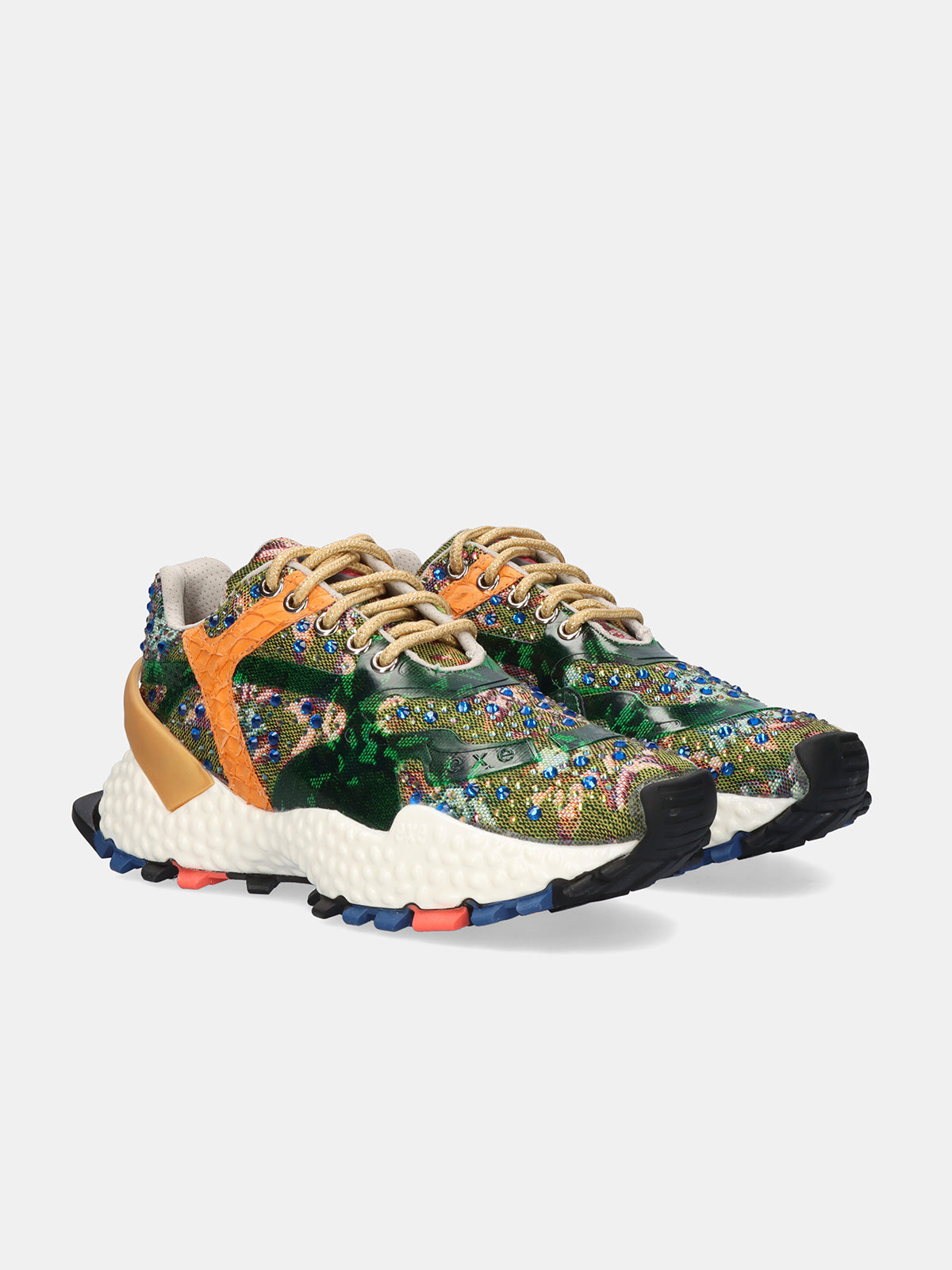 999-3 LEATHER GREEN ORANGE