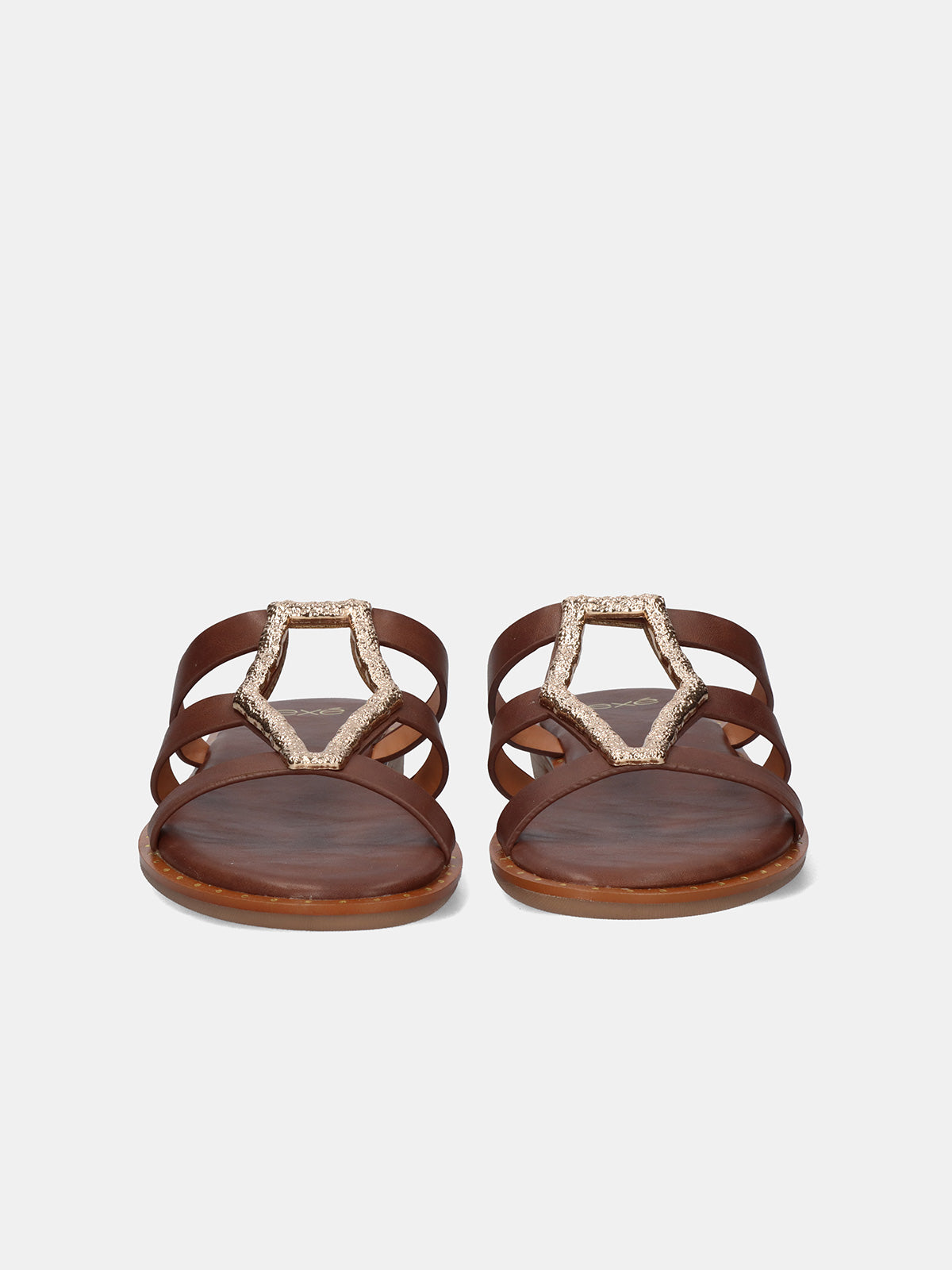 EXE FLAT SANDALS A2322-Y27 BROWN – Exé Shoes