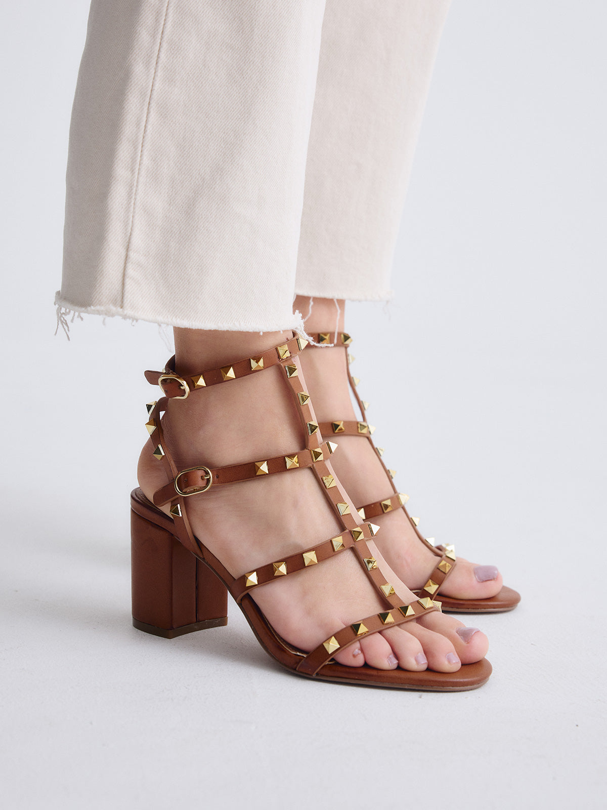 ADELE-514 PU TAN GOLD