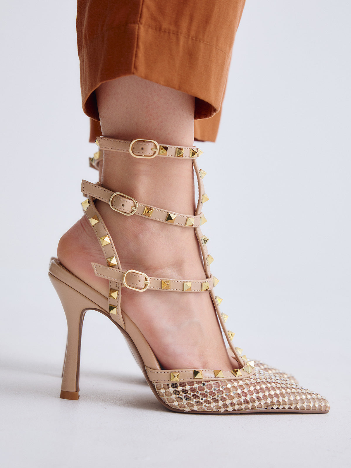 ANGELIA-716 STRASS BEIGE GOLD