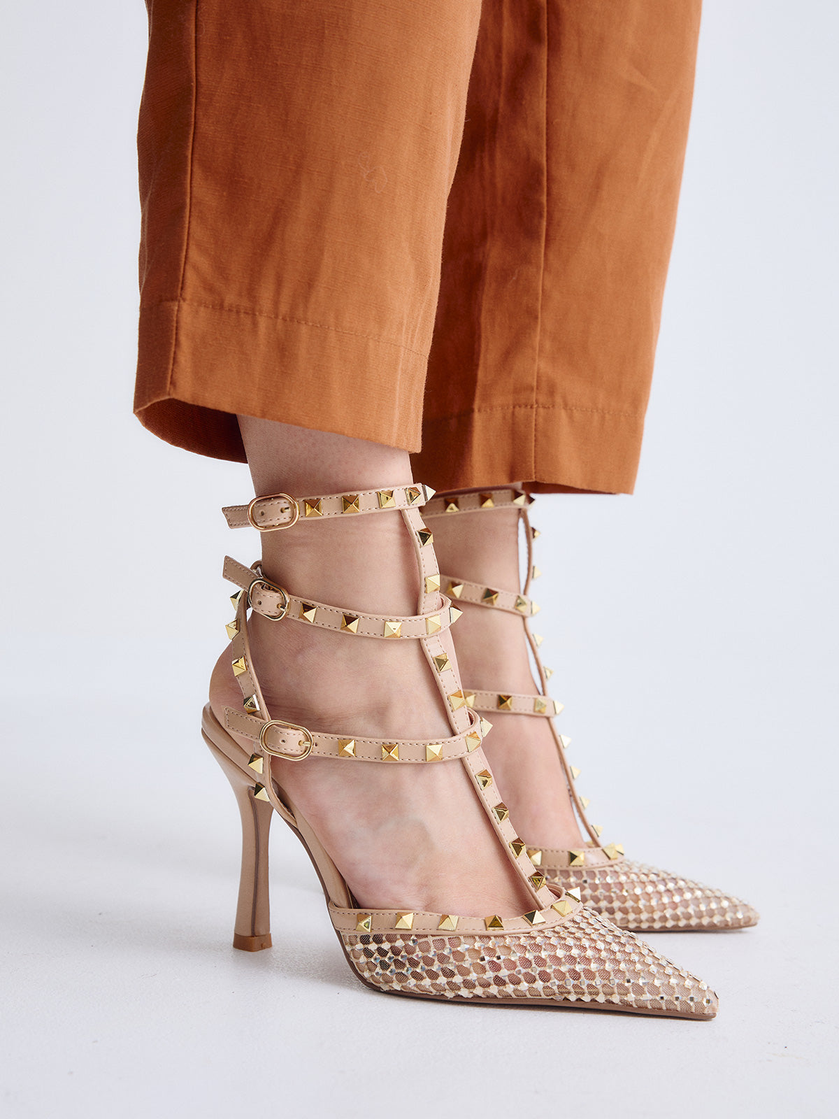 ANGELIA-716 STRASS BEIGE GOLD