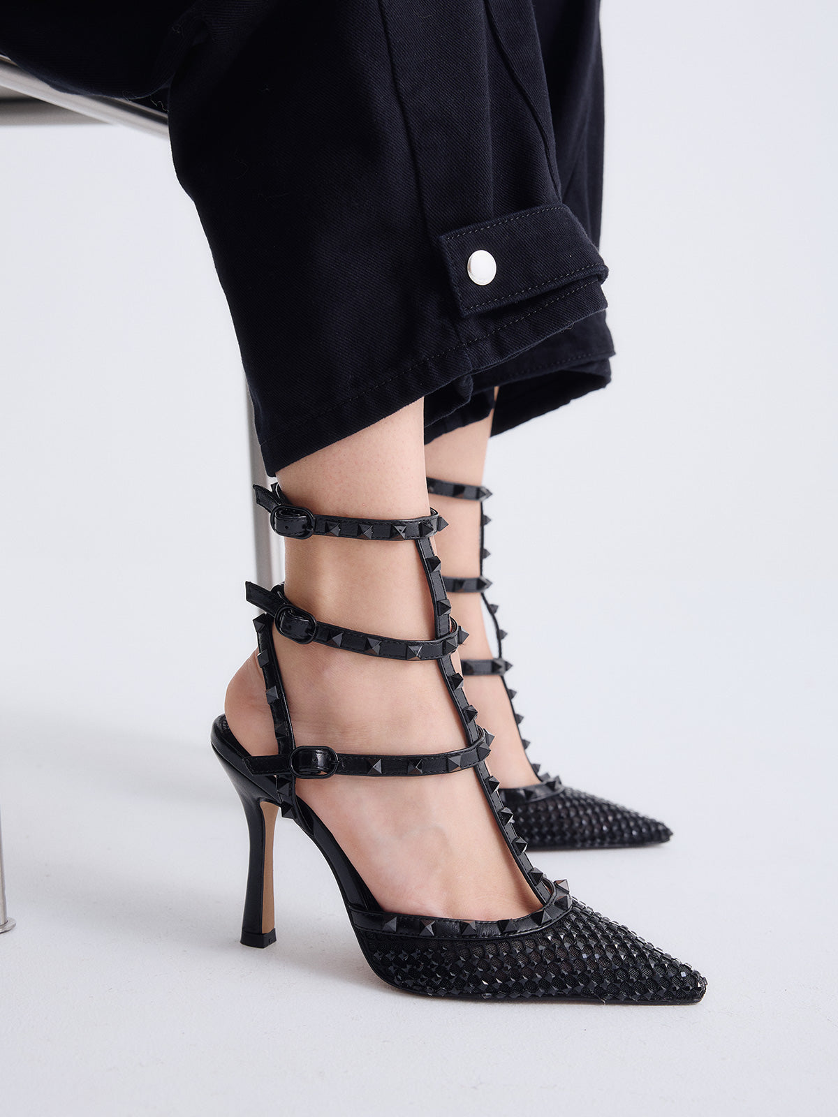 ANGELIA-716 STRASS BLACK