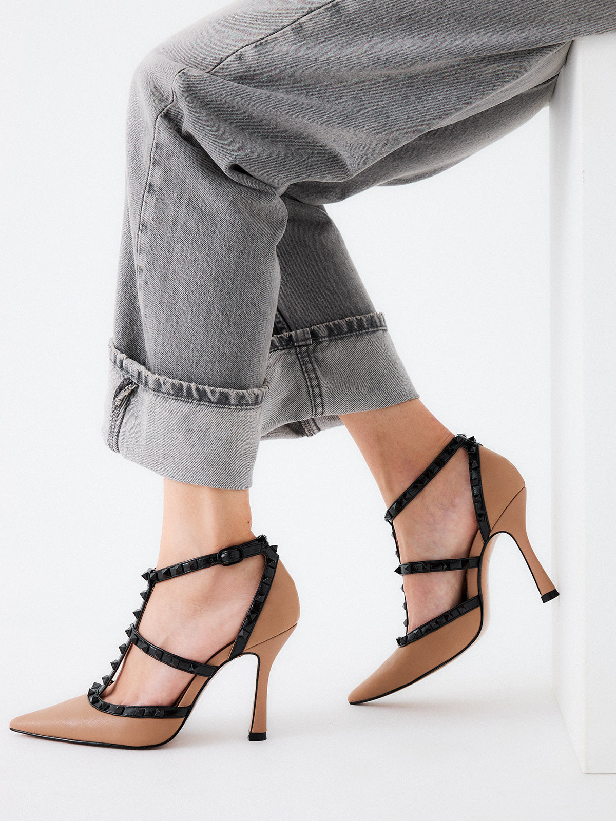 ANGELIA-815 PU TAUPE BLACK