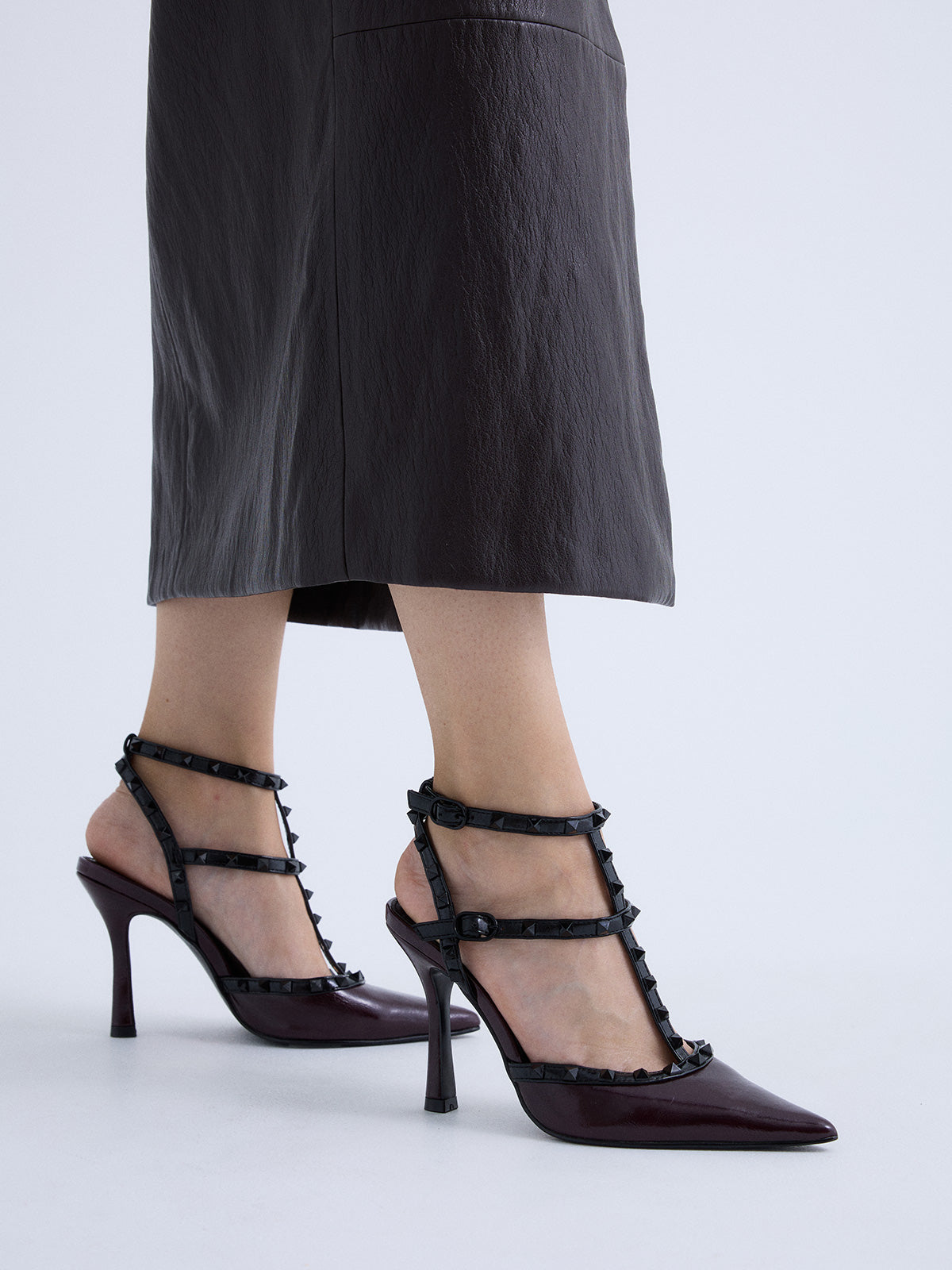 ANGELIA-890 PU BORDEAUX BLACK
