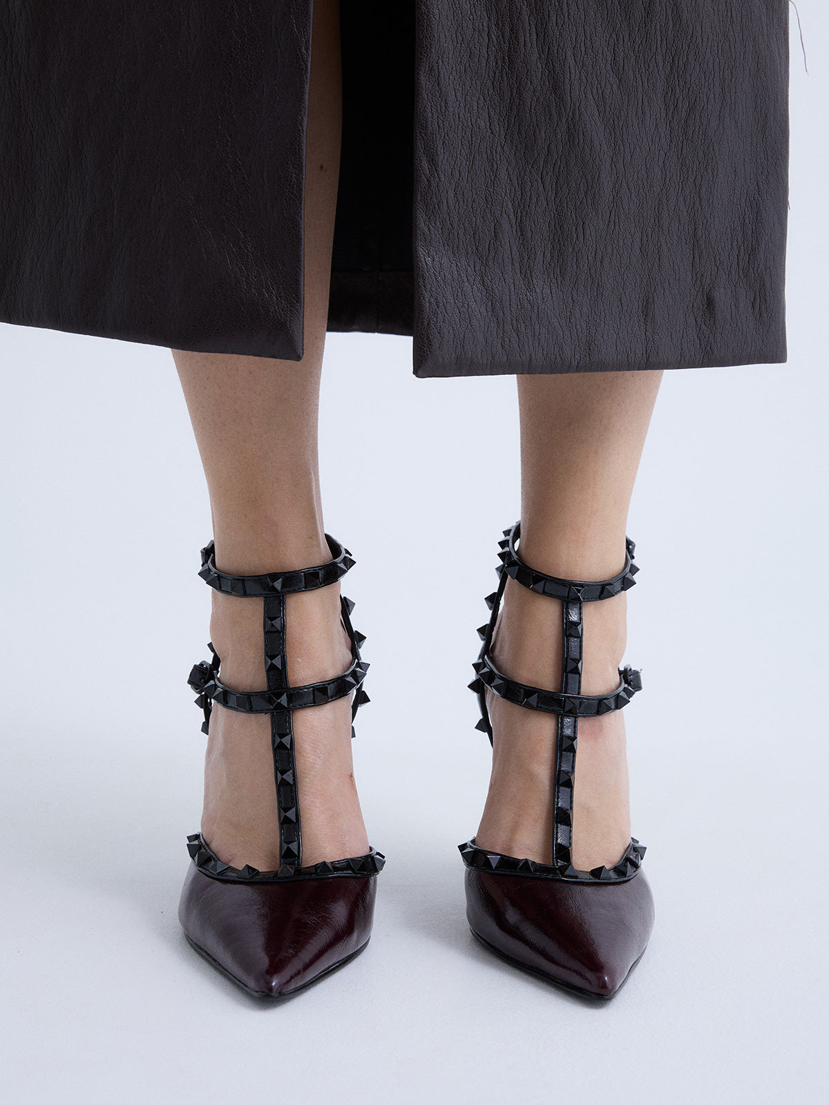 ANGELIA-890 PU BORDEAUX BLACK