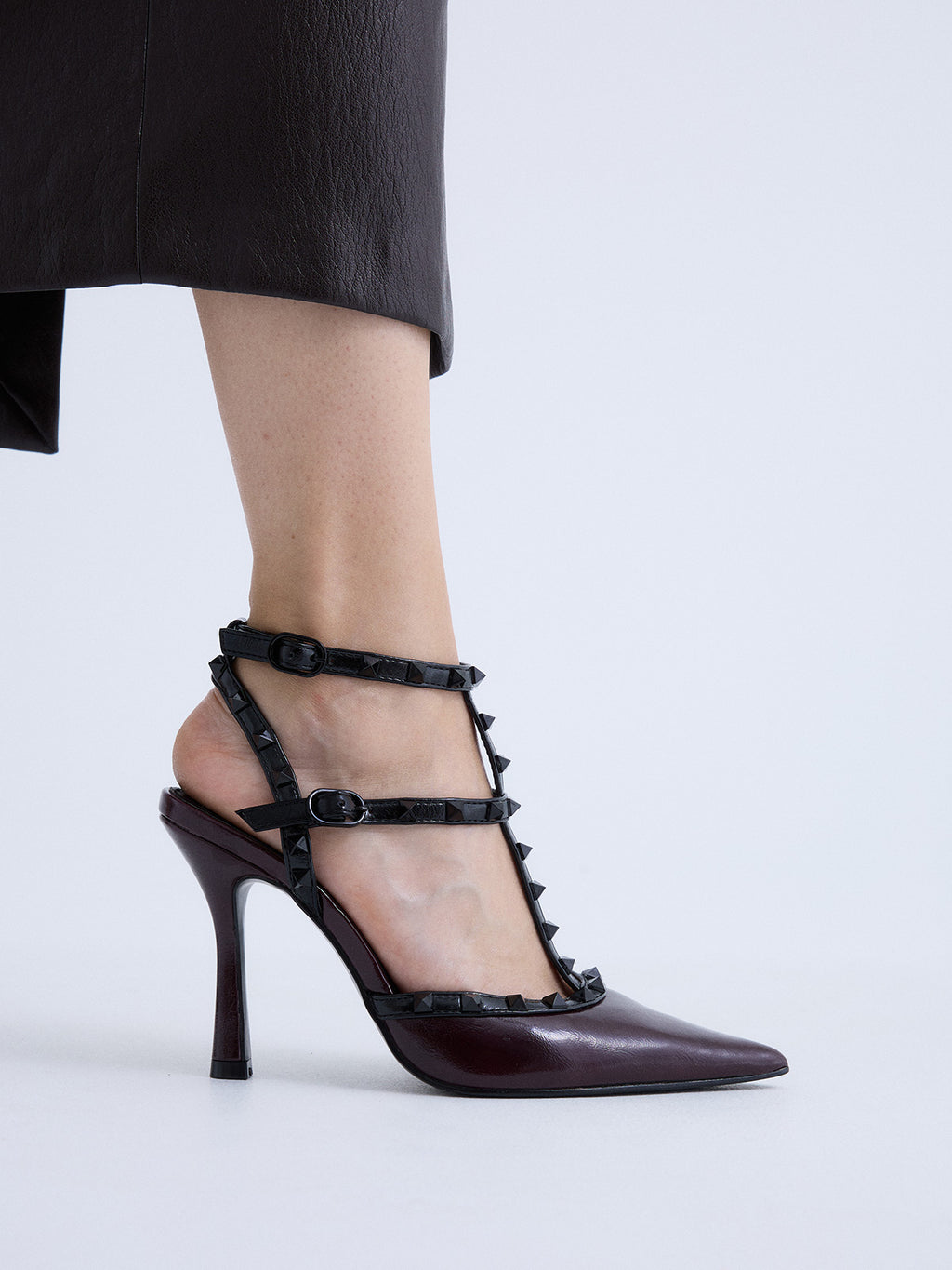 ANGELIA-890 PU BORDEAUX BLACK